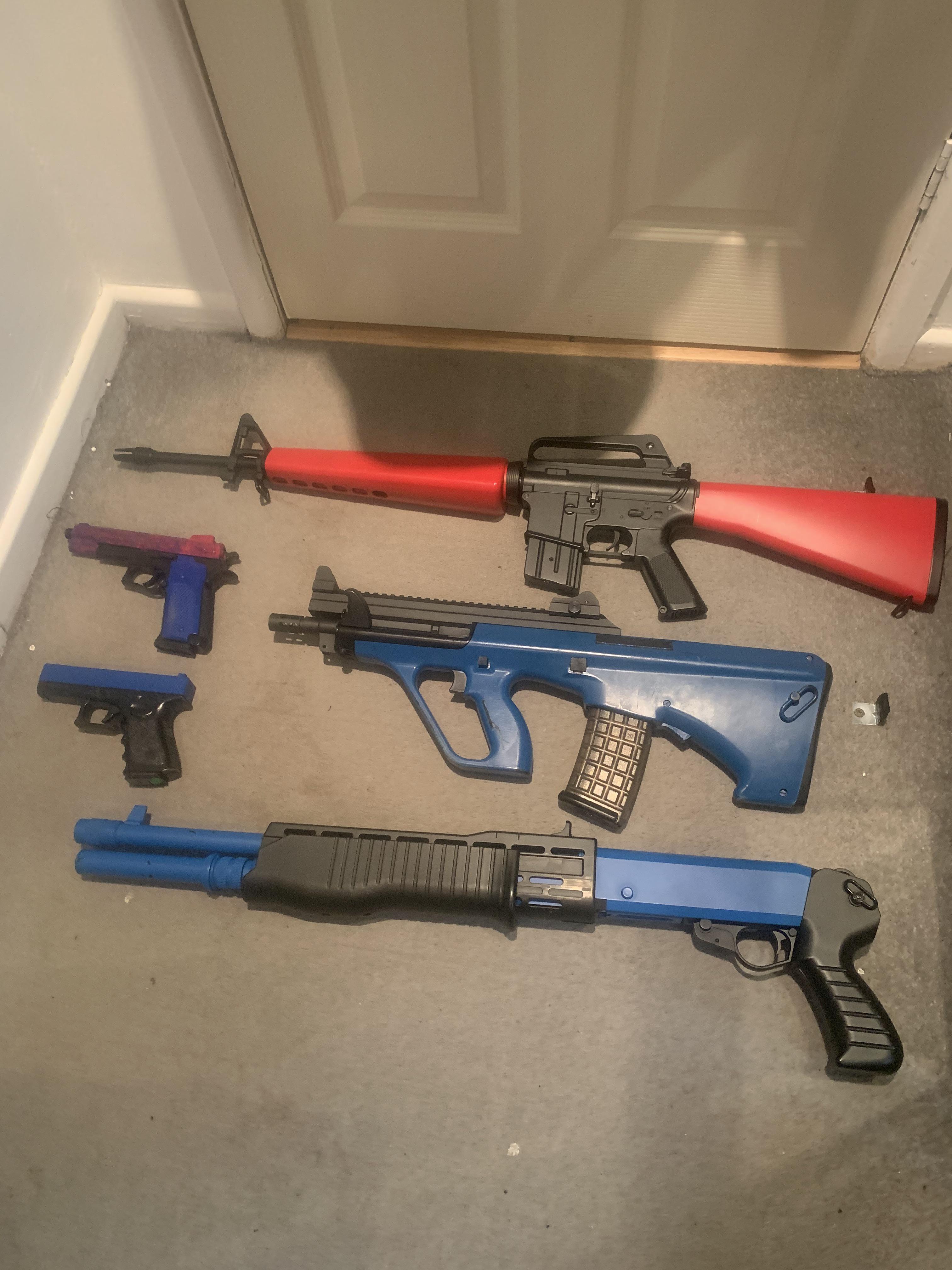 My collection so far (two tone coz of uk laws 😕) r/airsoft