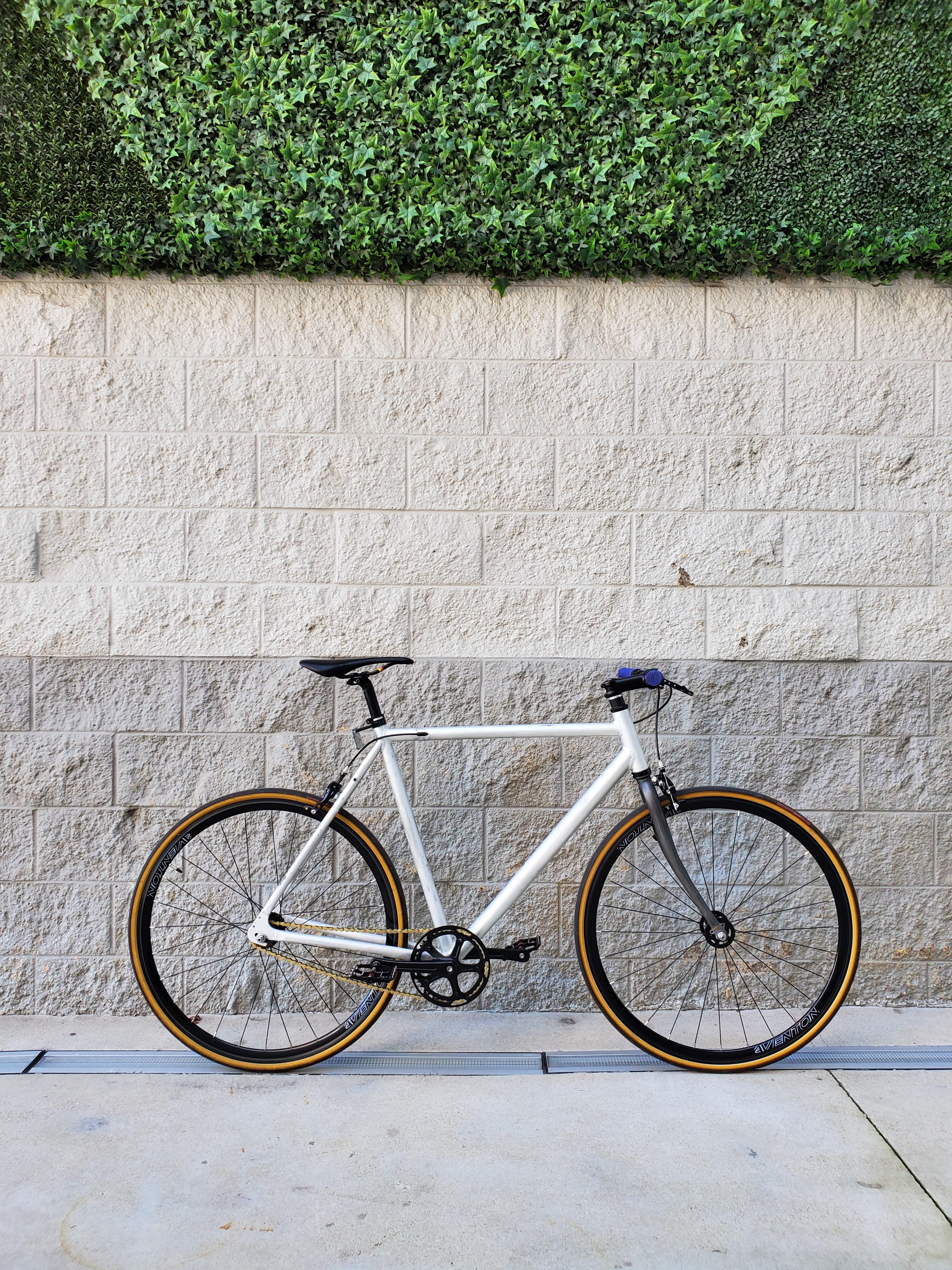 My raw aluminum single speed I build up a while back r/singlespeed