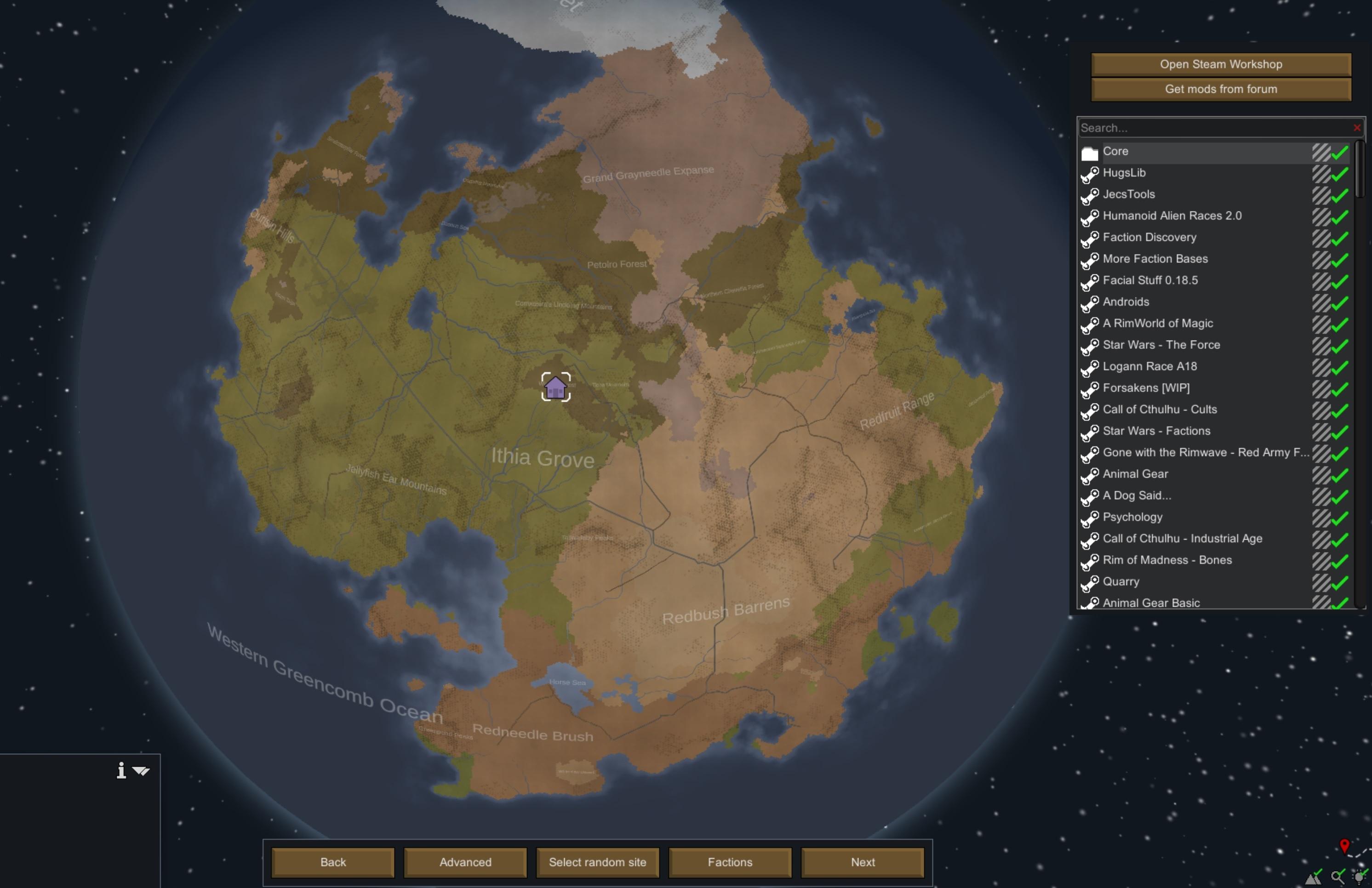 I only get enemy faction to appear when creating a new map. Need help with my mod order. r