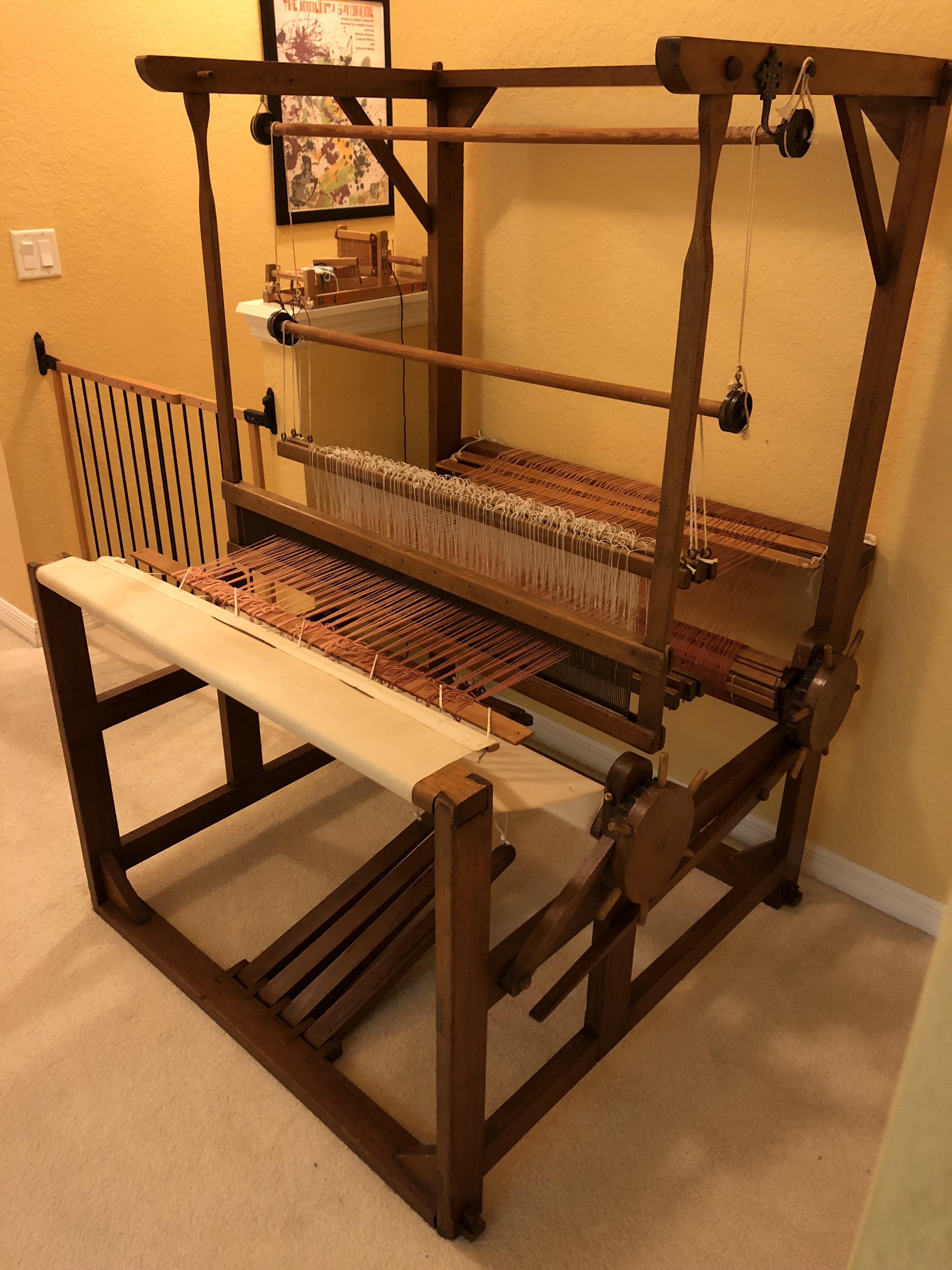1890s Mahogany Handmade Loom r/weaving