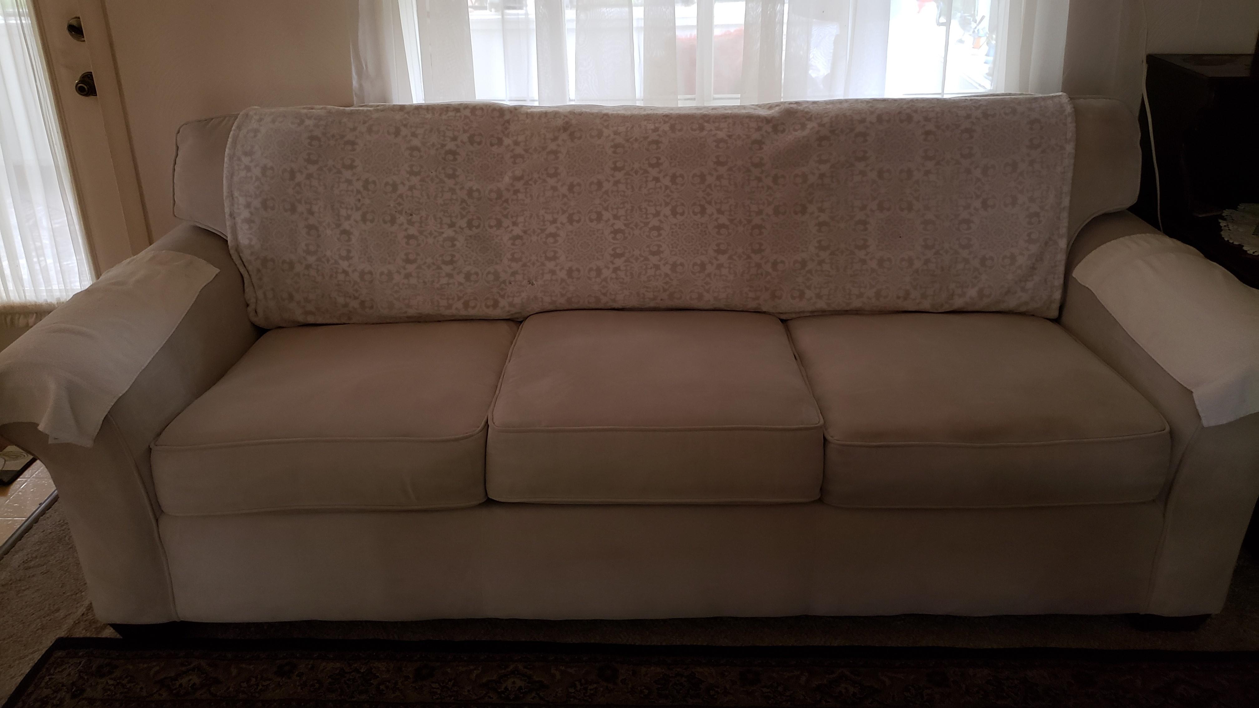 Mom Needed a new sofa, needs a little cleaning, but Flexsteel Vail for