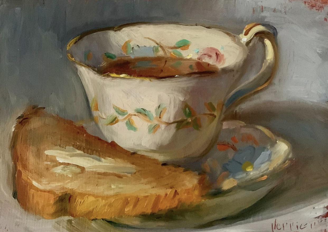 My oil painting Tea & Toast r/tea