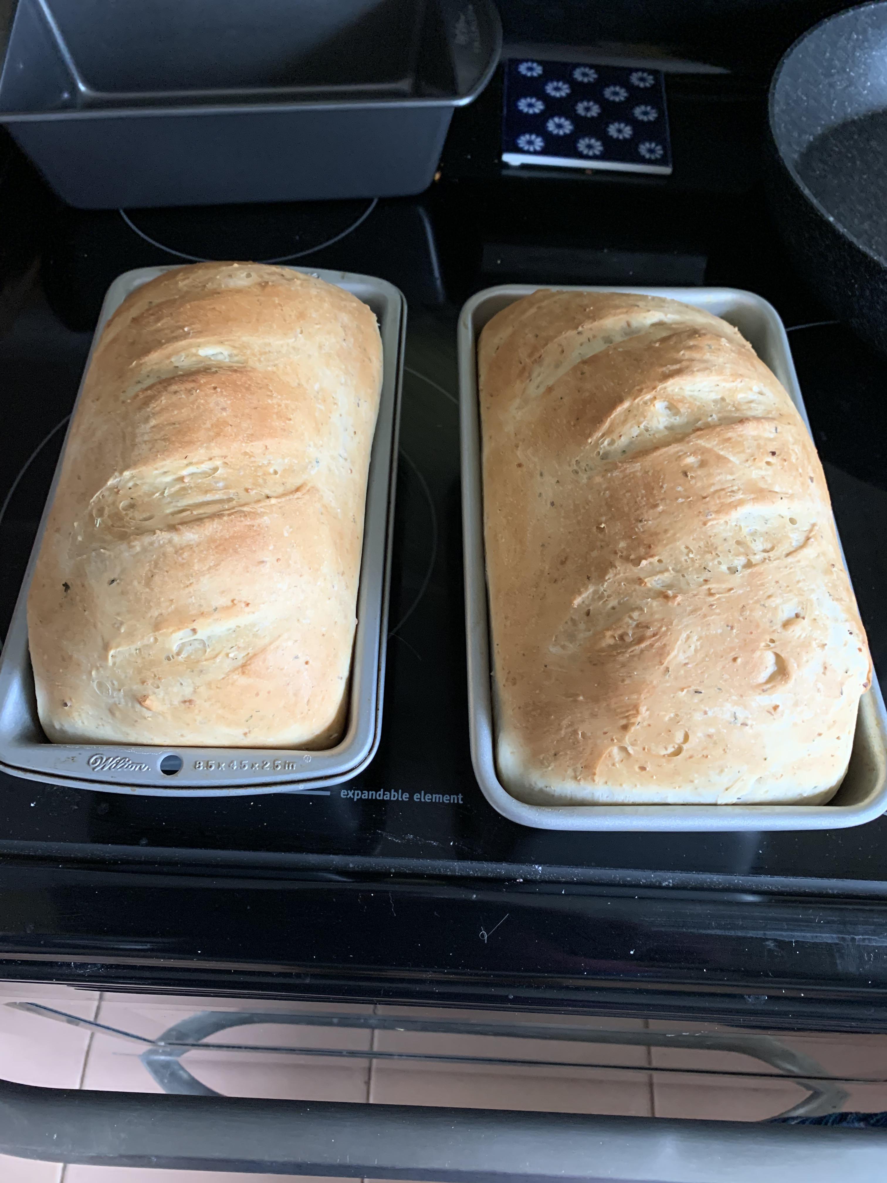 Multi grain / White mix Herb bread Dough setting. One for the