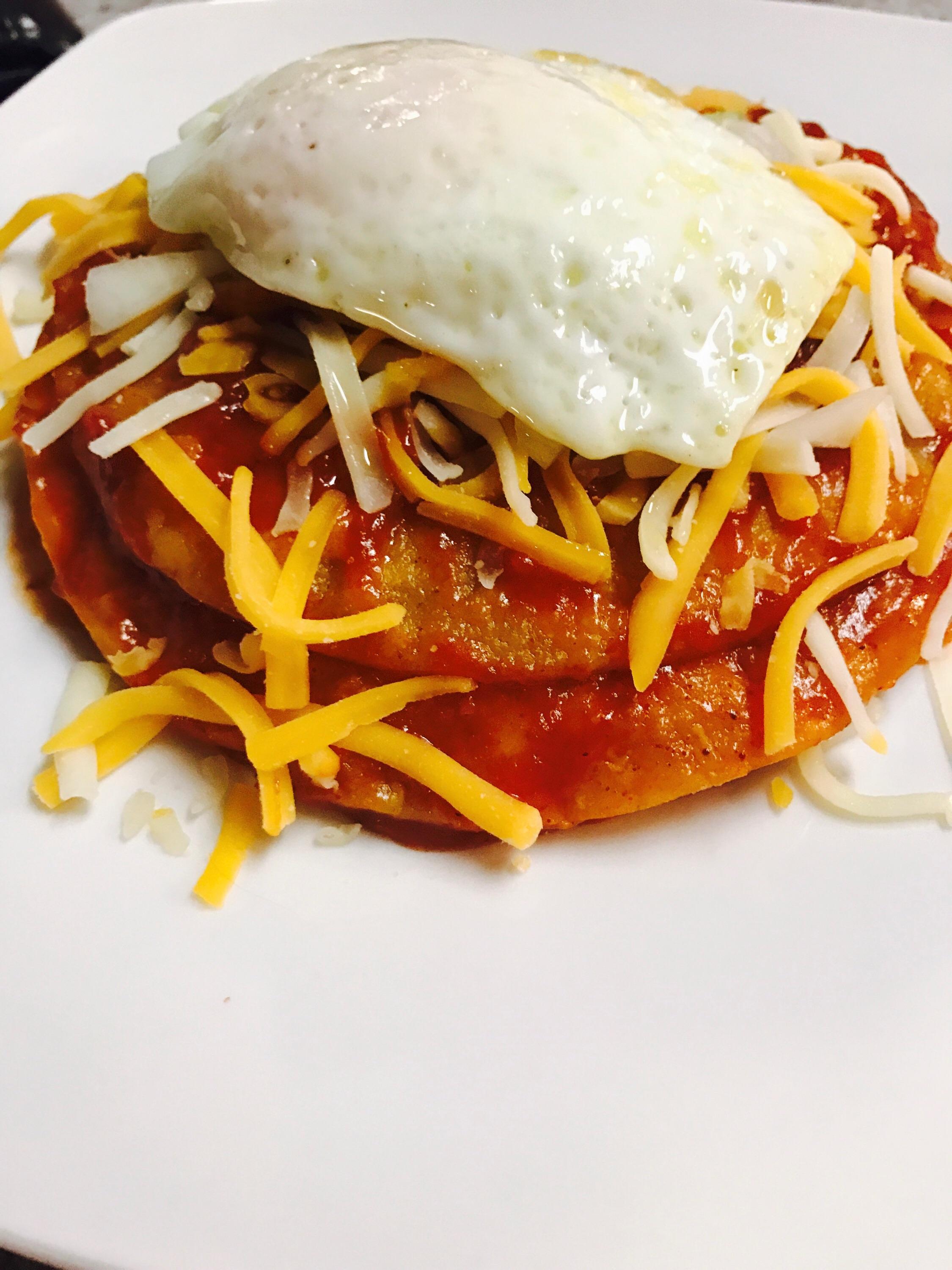 [Homemade] enchiladas montadas. r/food