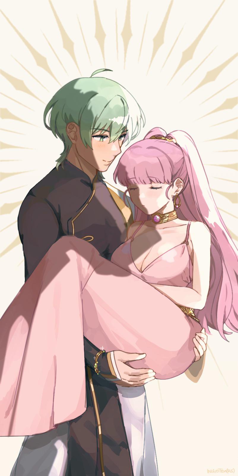 Byleth x Hilda art I commissioned from Lazzle Dazzler r/hildalore