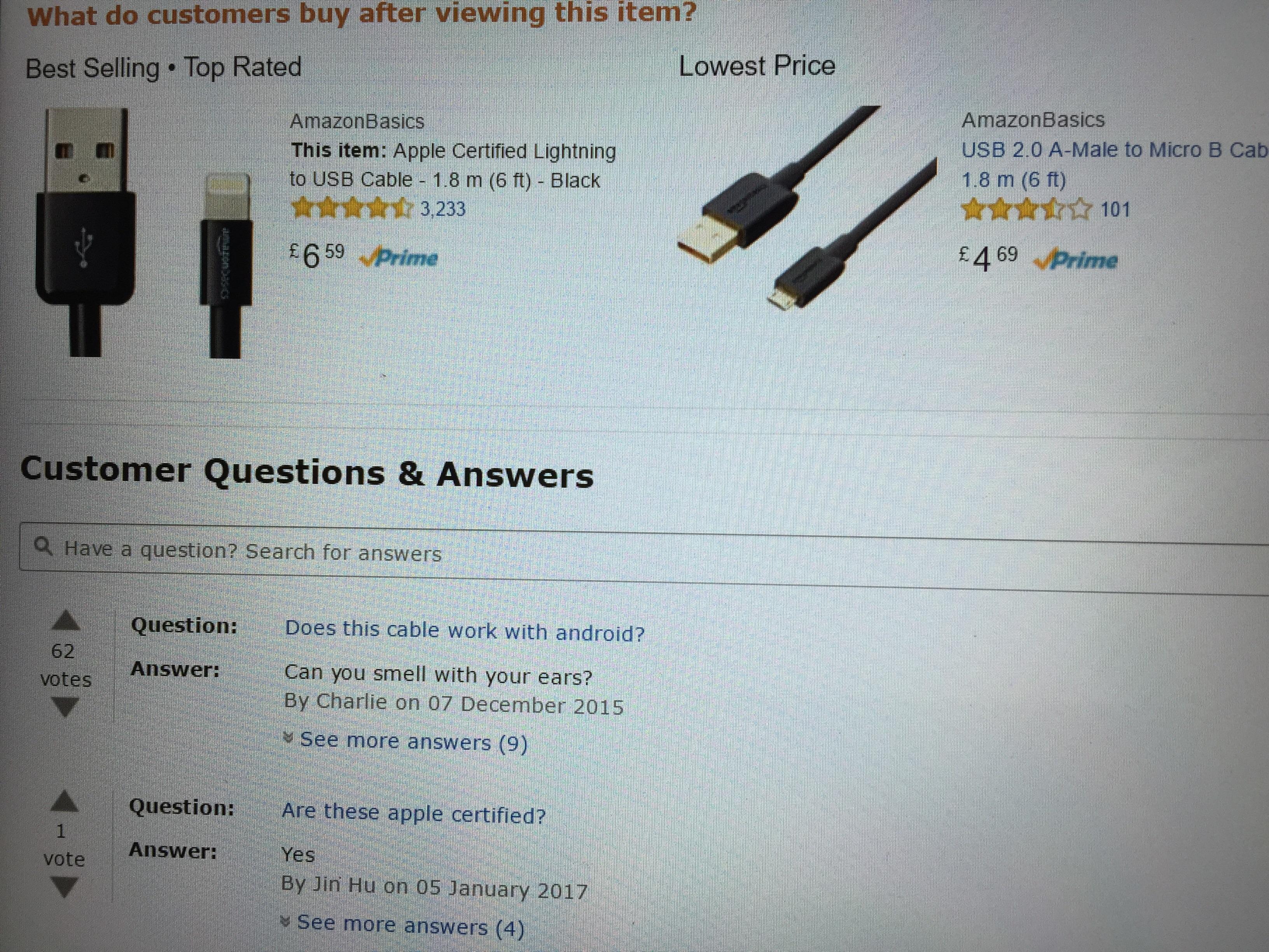Amazon answers are so entertaining r/funny
