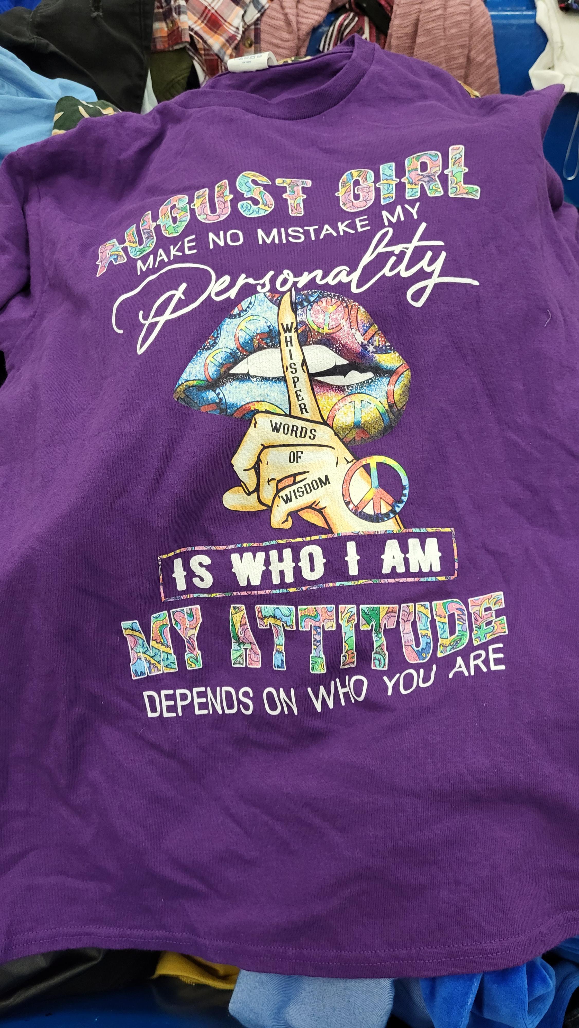 August girl shirt seen at the goodwill bins r/TargetedShirts