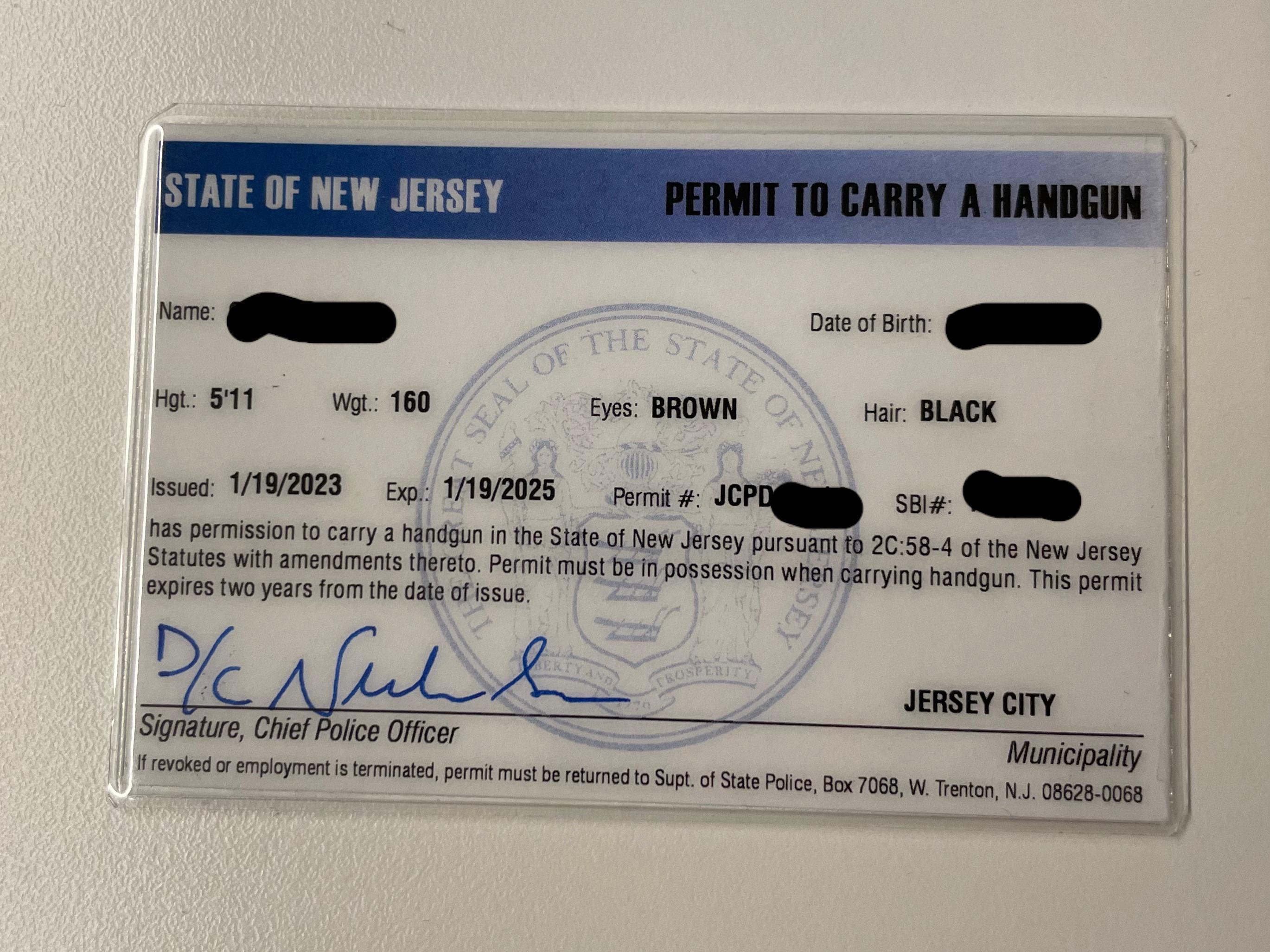 Hudson County PTC Received r/NJGuns