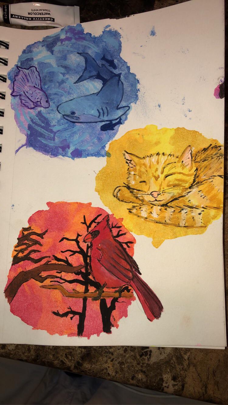 Primary colors, me, paint, 2021 r/Art