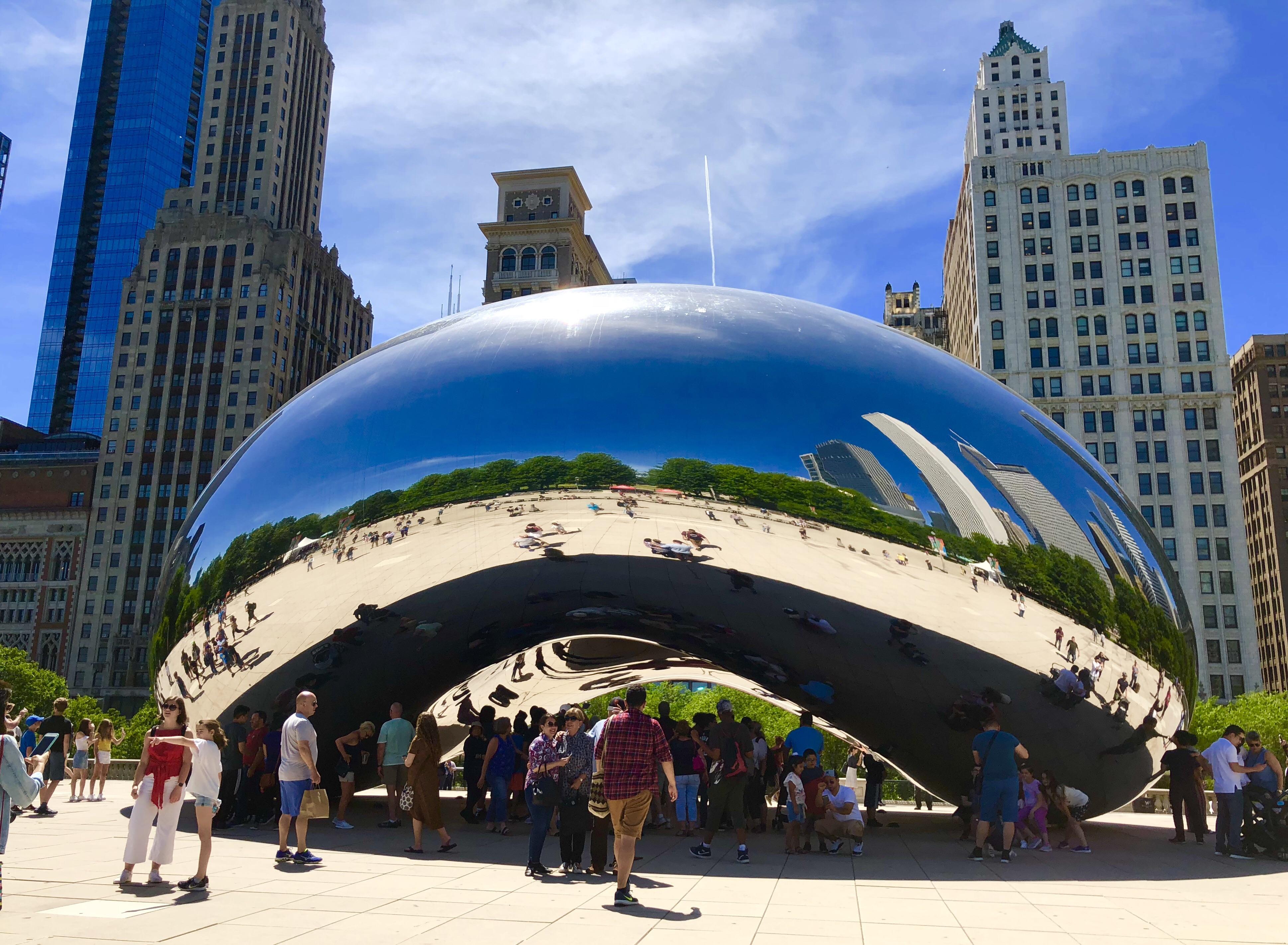 “The Bean” in Chicago earlier this week r/pics