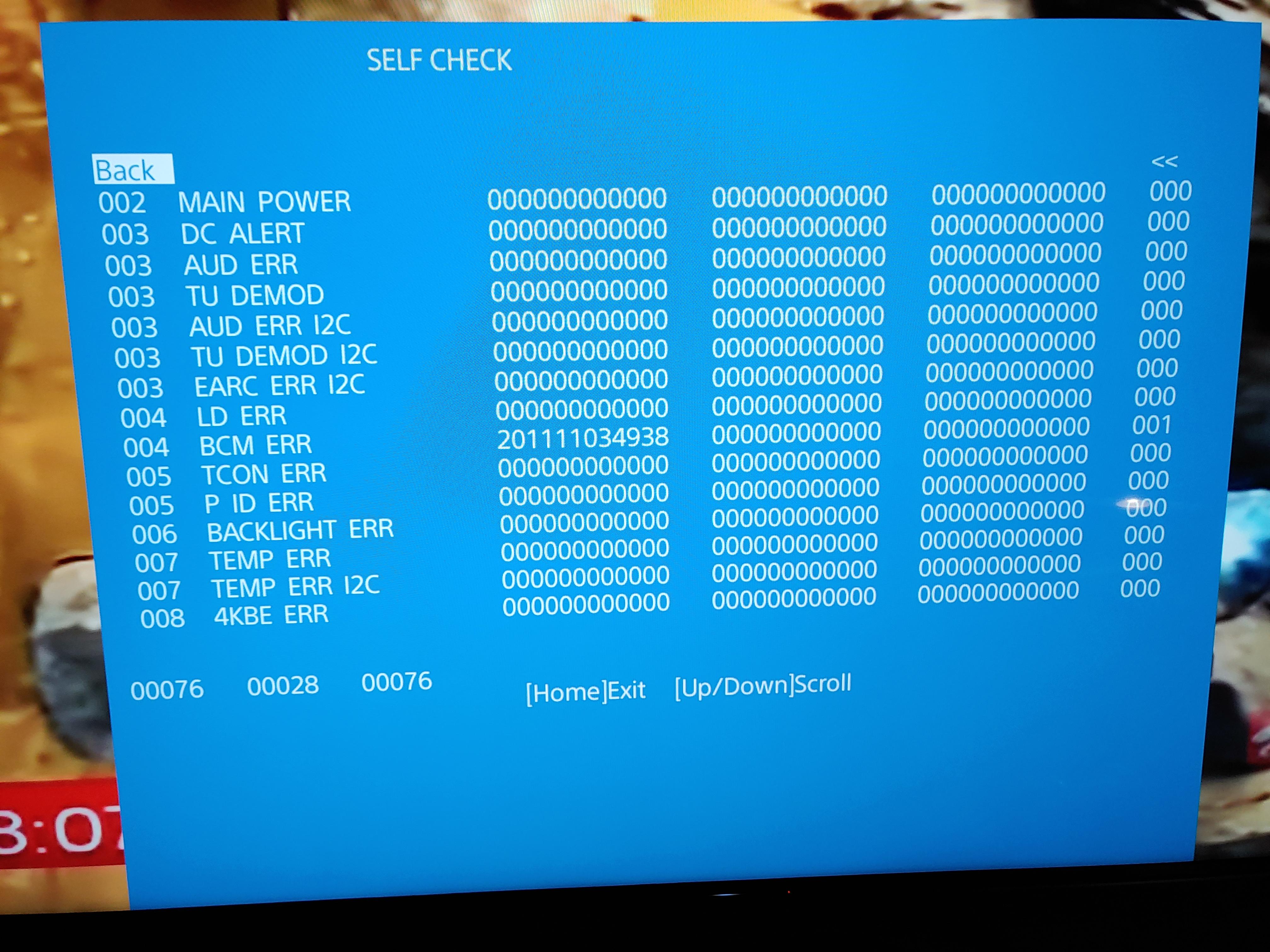 X9500g 65" BCM error in 1 week ? What is this error? r/bravia