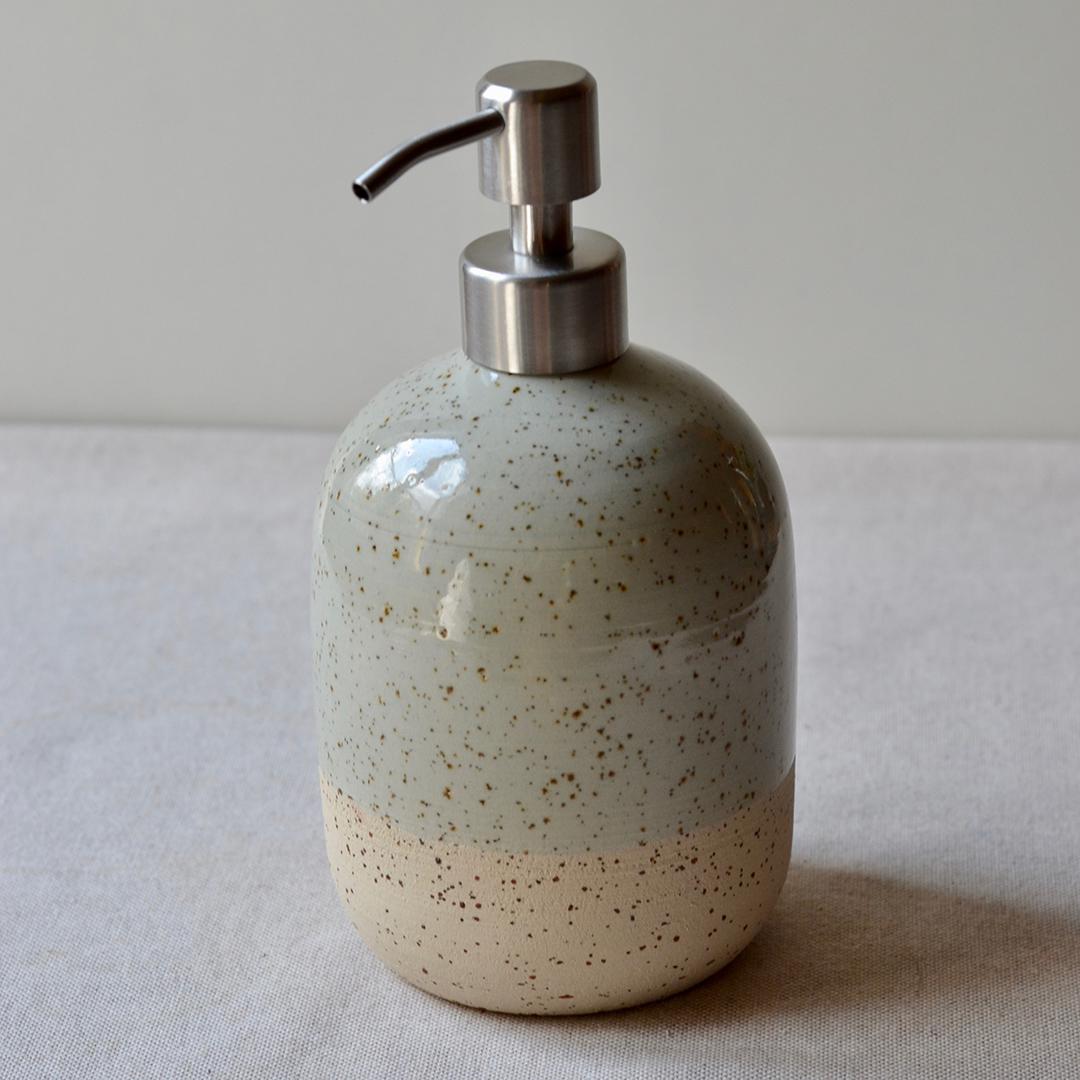 Pottery Dispenser for soap, lotion, sanitiser I'm in love with this
