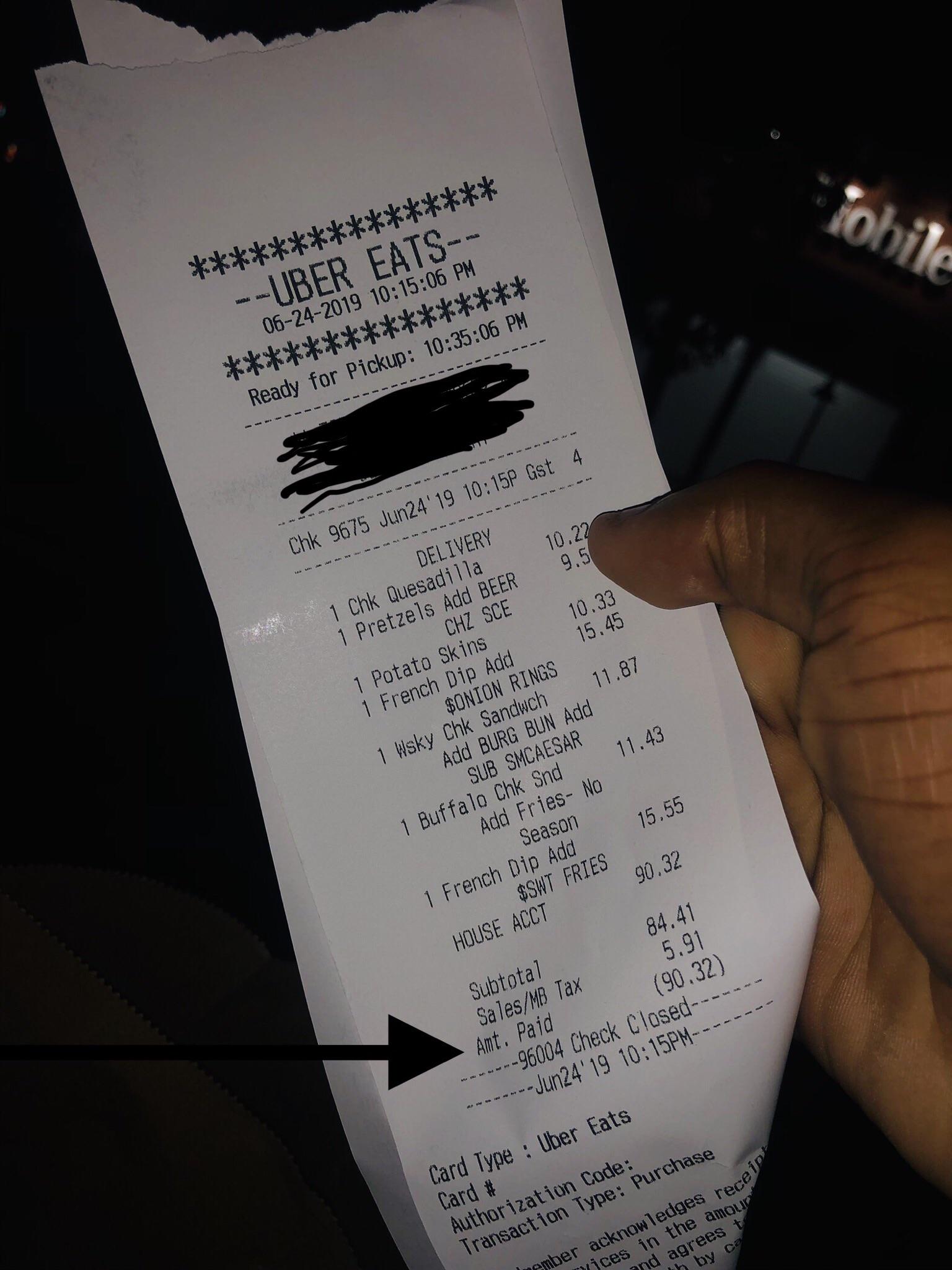 My biggest UberEats order! (90.32) What’s your biggest? And yes I got