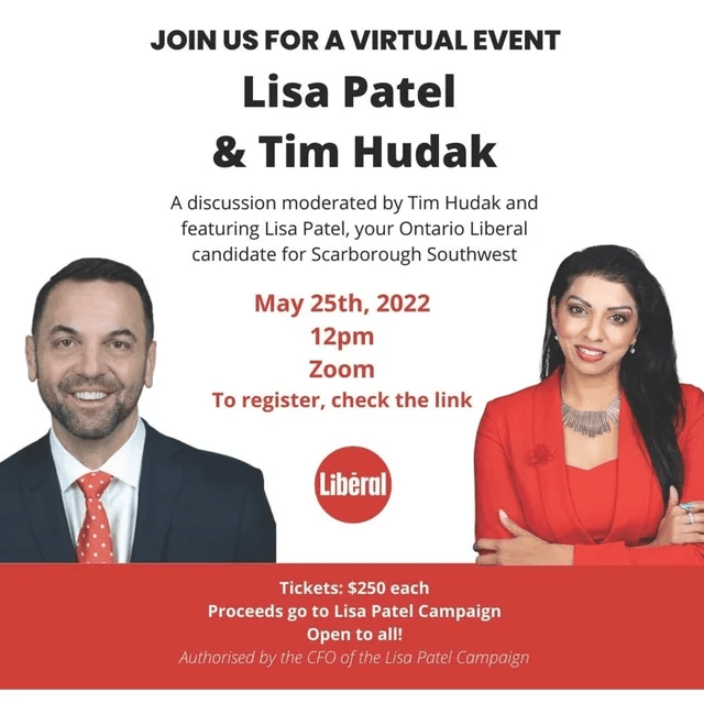 Liberal Candidate Campaigning with Ontario Real Estate Association CEO