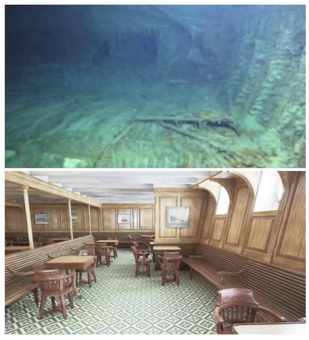 Remnants of the 3rd class smoking room r/titanic