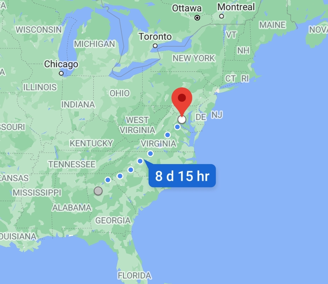 Can we just appreciate the distance (630mi) that they've traveled