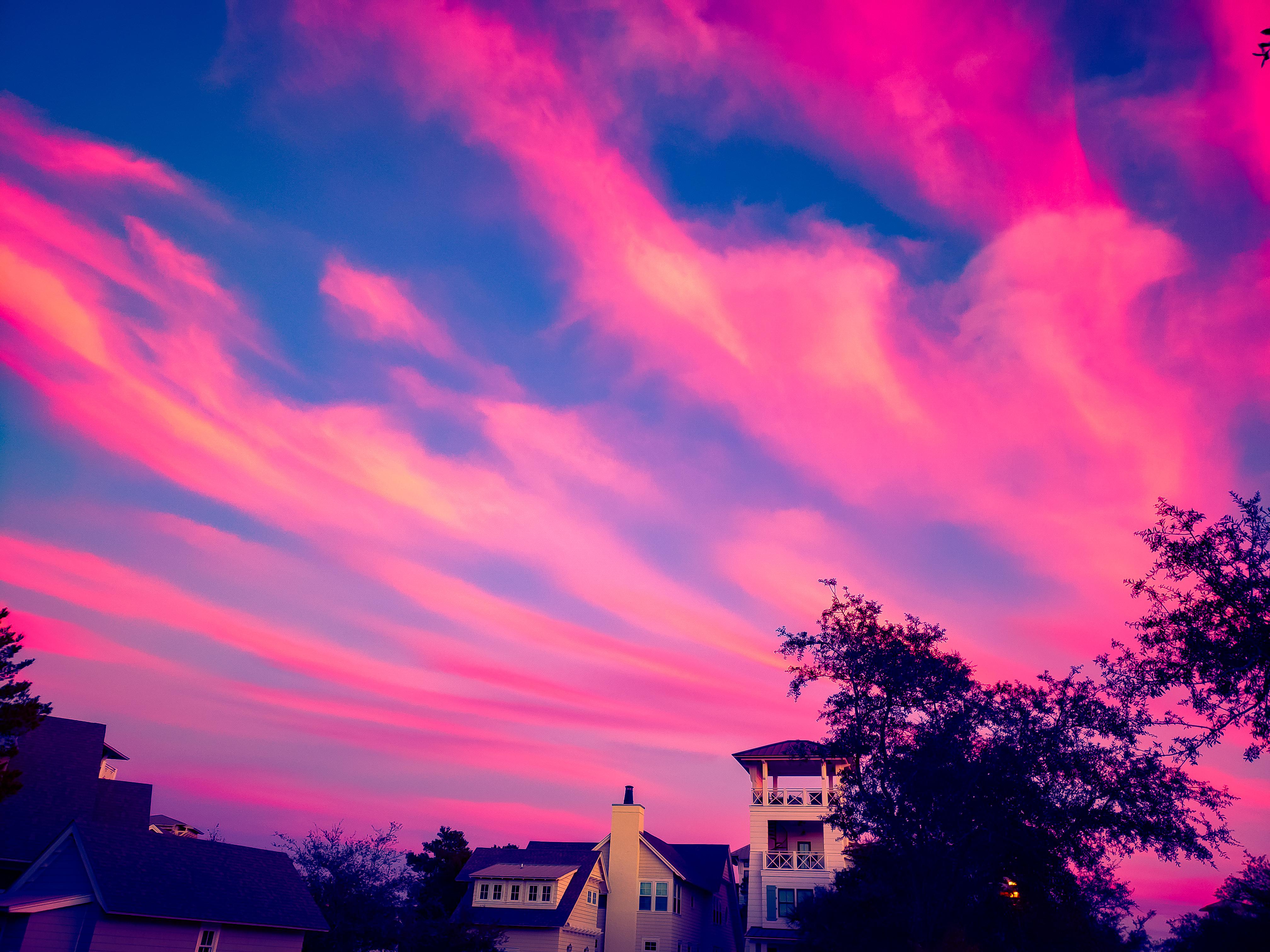 Cotton candy sky at sunset. (Florida) r/SkyPorn