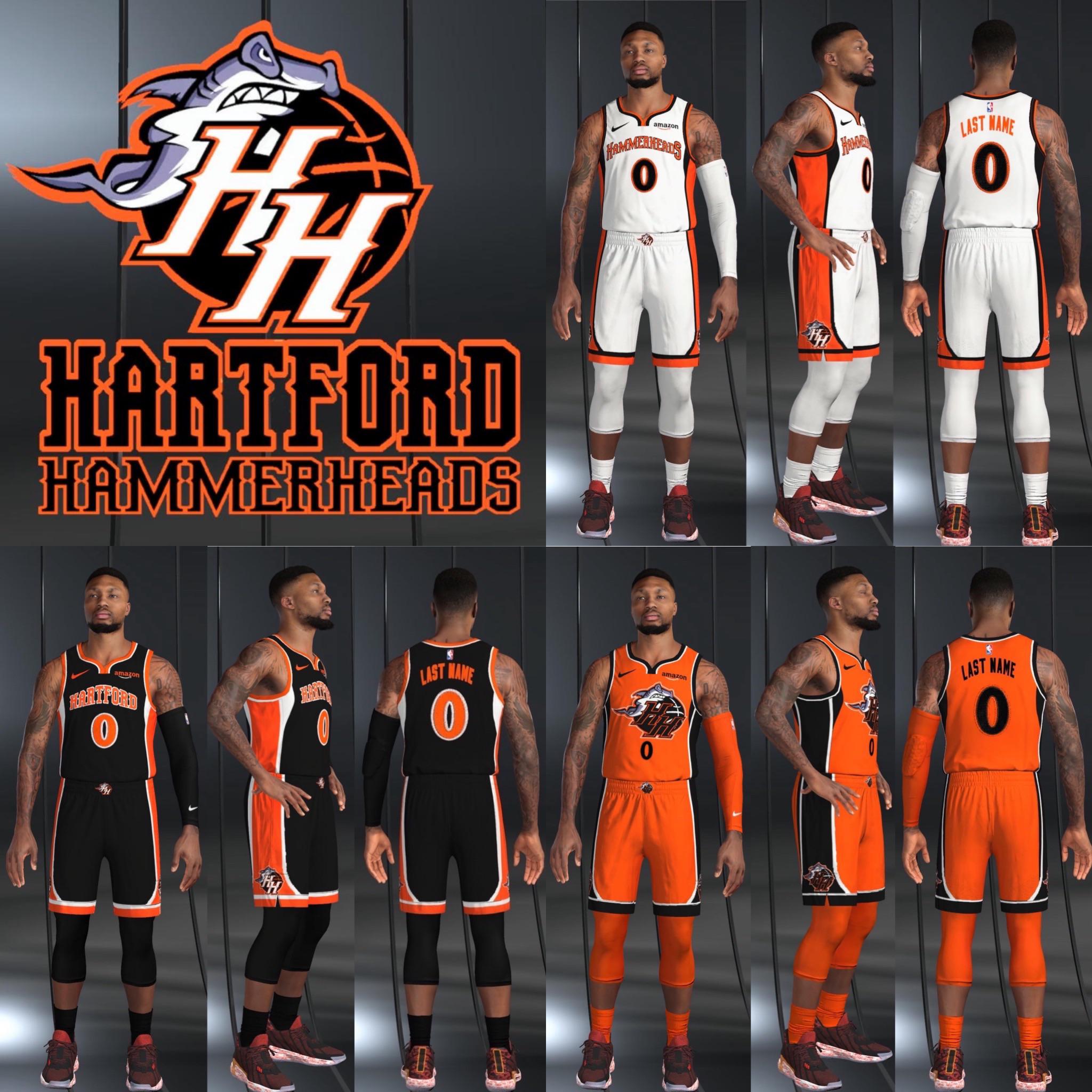 Relocation team brand design Hartford Hammerheads r/NBA2k