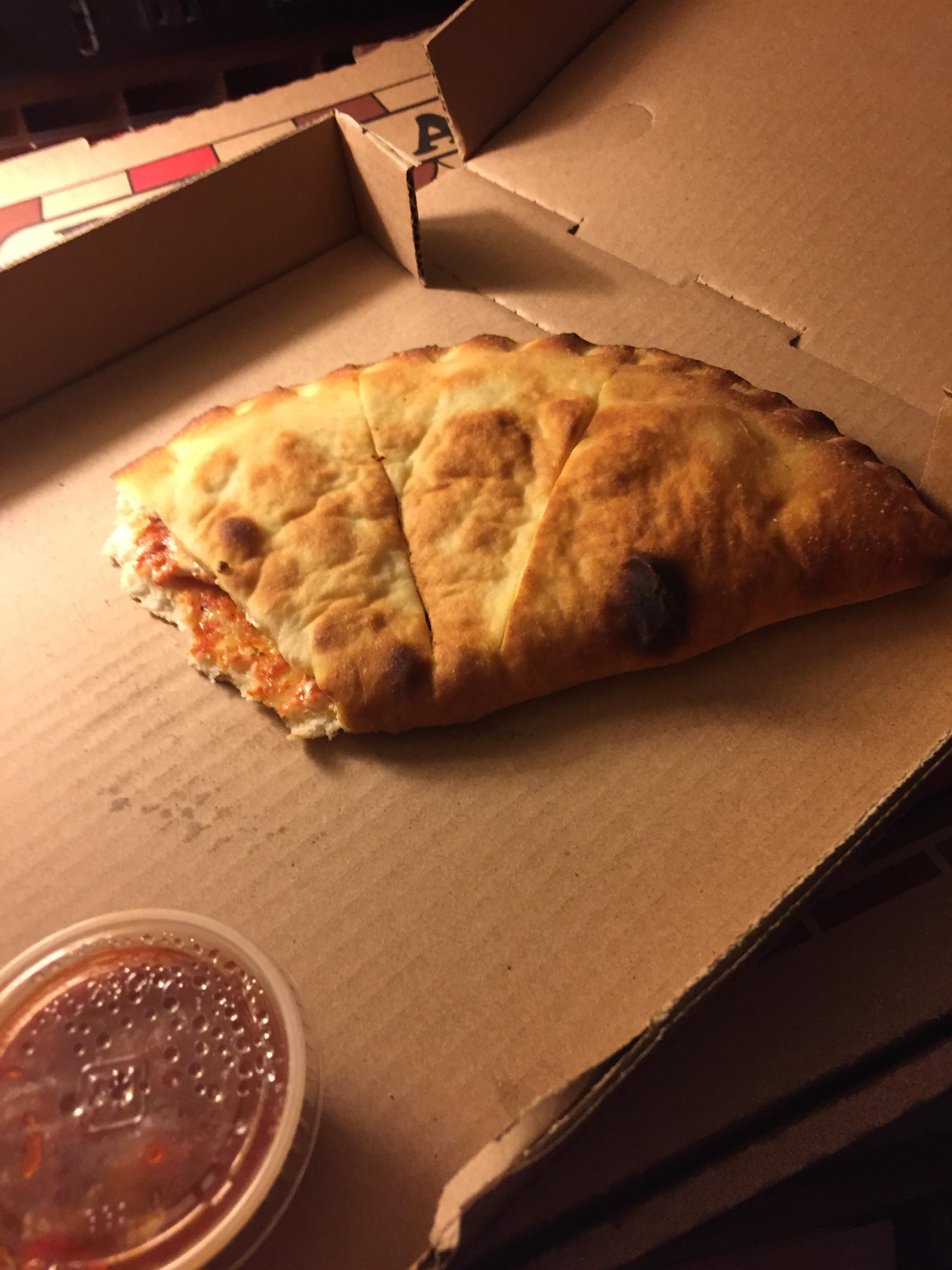 Vegan calzone from Vegan Pizza in Orange County r/vegan