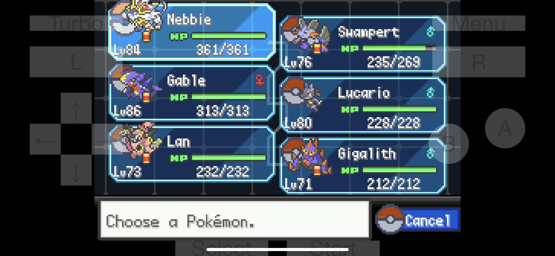Is my team alright to beat the elite four or do i need to switch out some mons r/PokemonUnbound