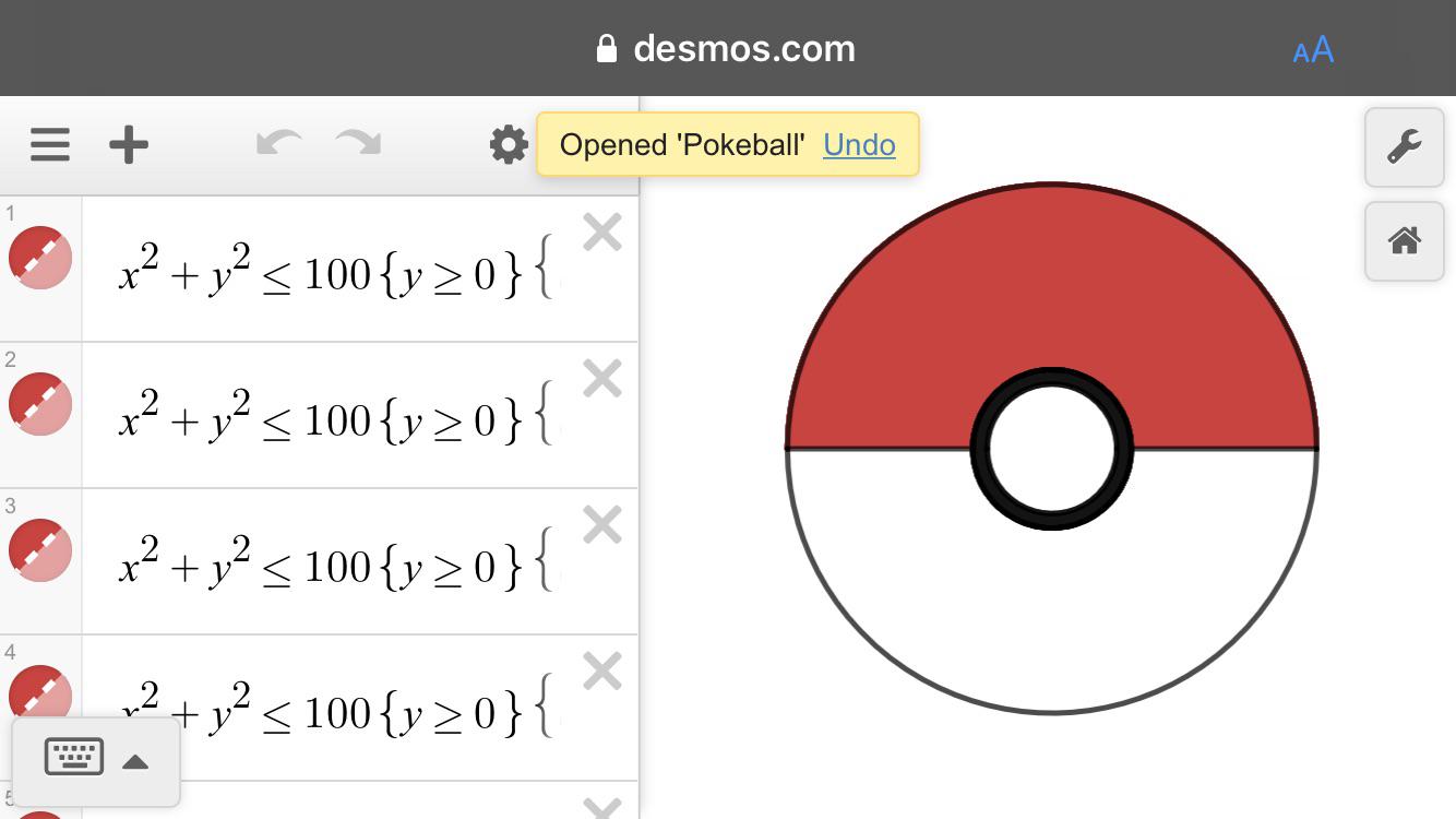 Pokeball in Desmos r/desmos