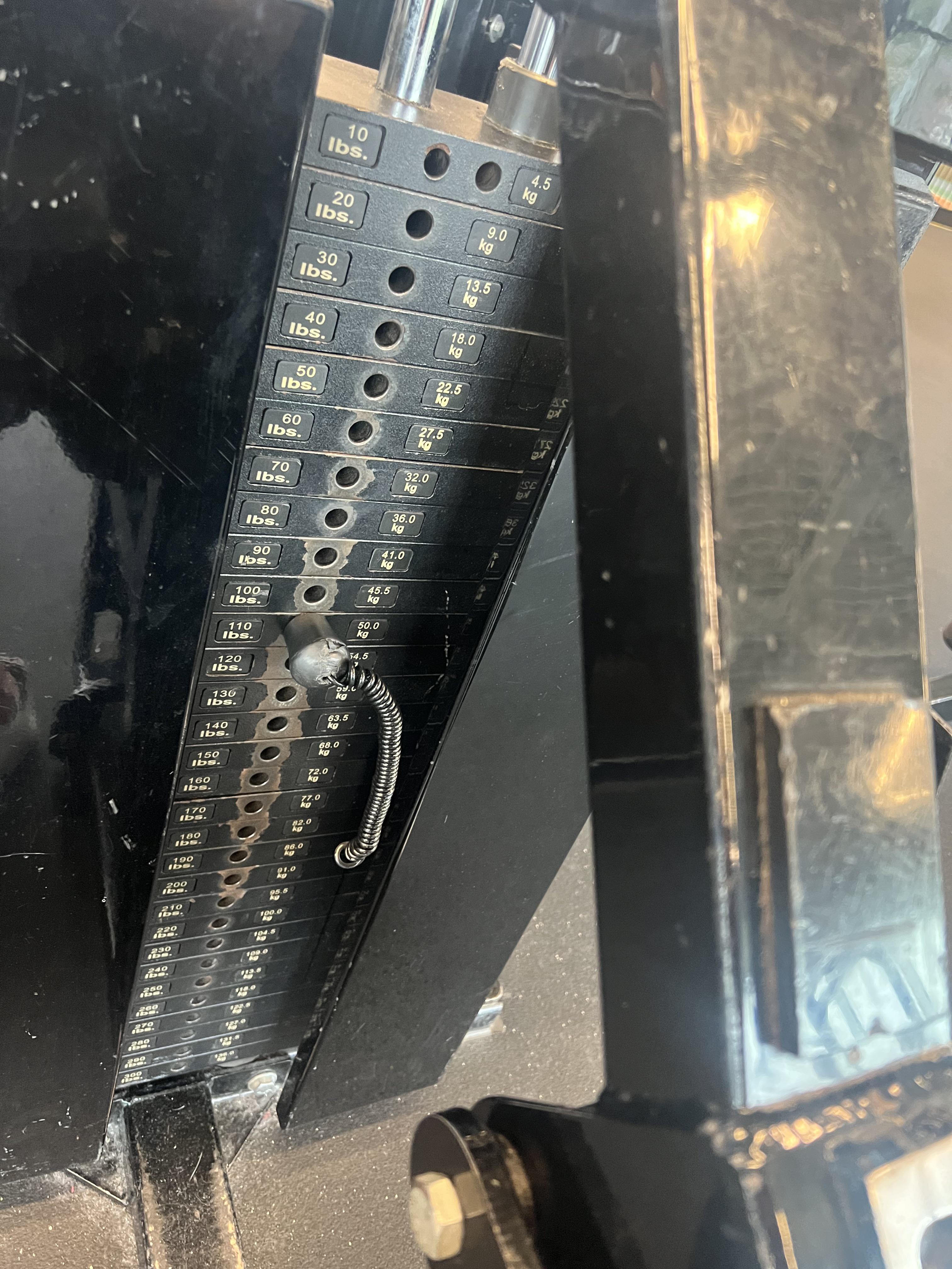 The weight machine at my gym shows a normal distribution of the most