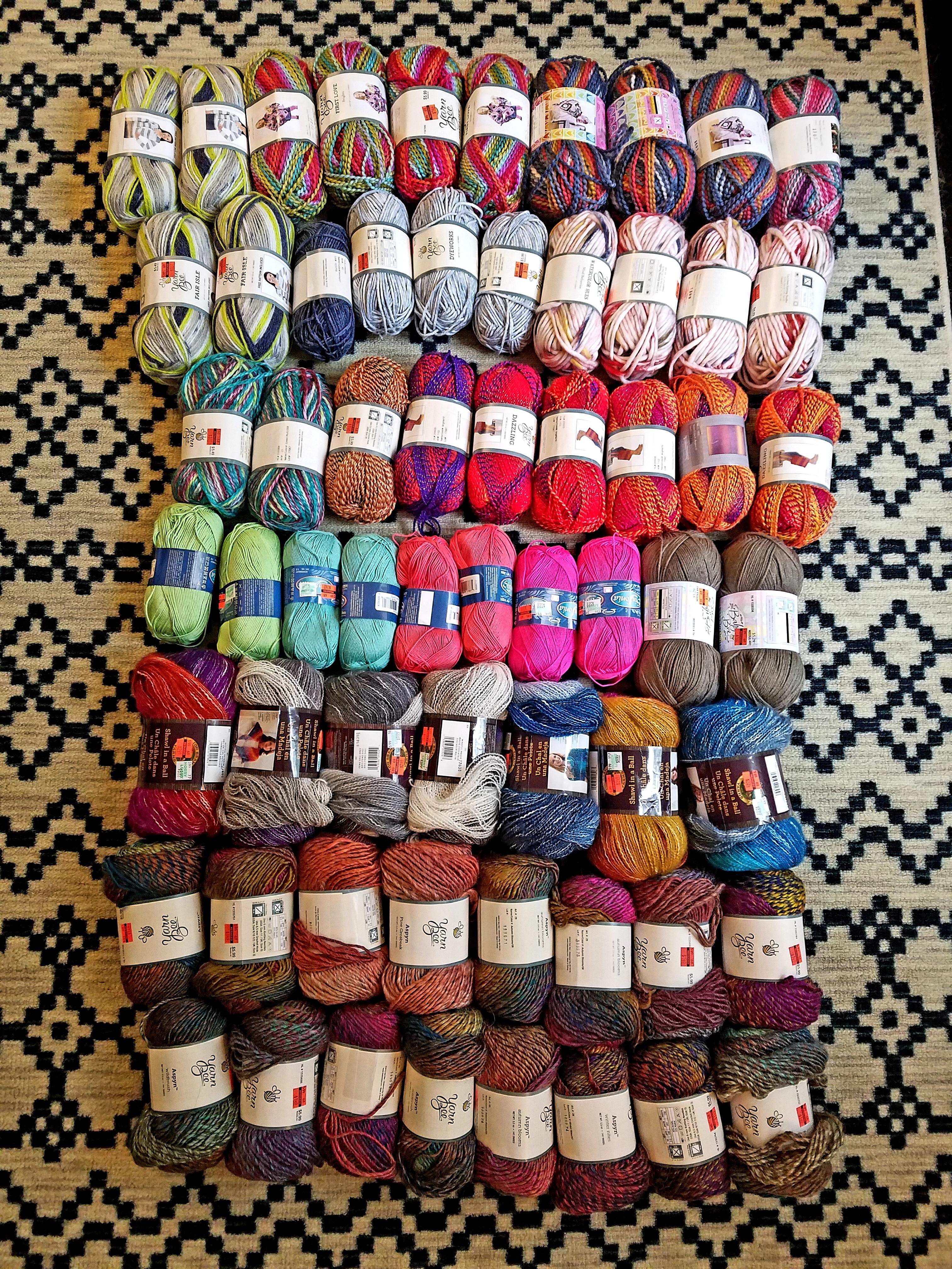 Hobby Lobby clearance yarn. Husband said I could get as much as I