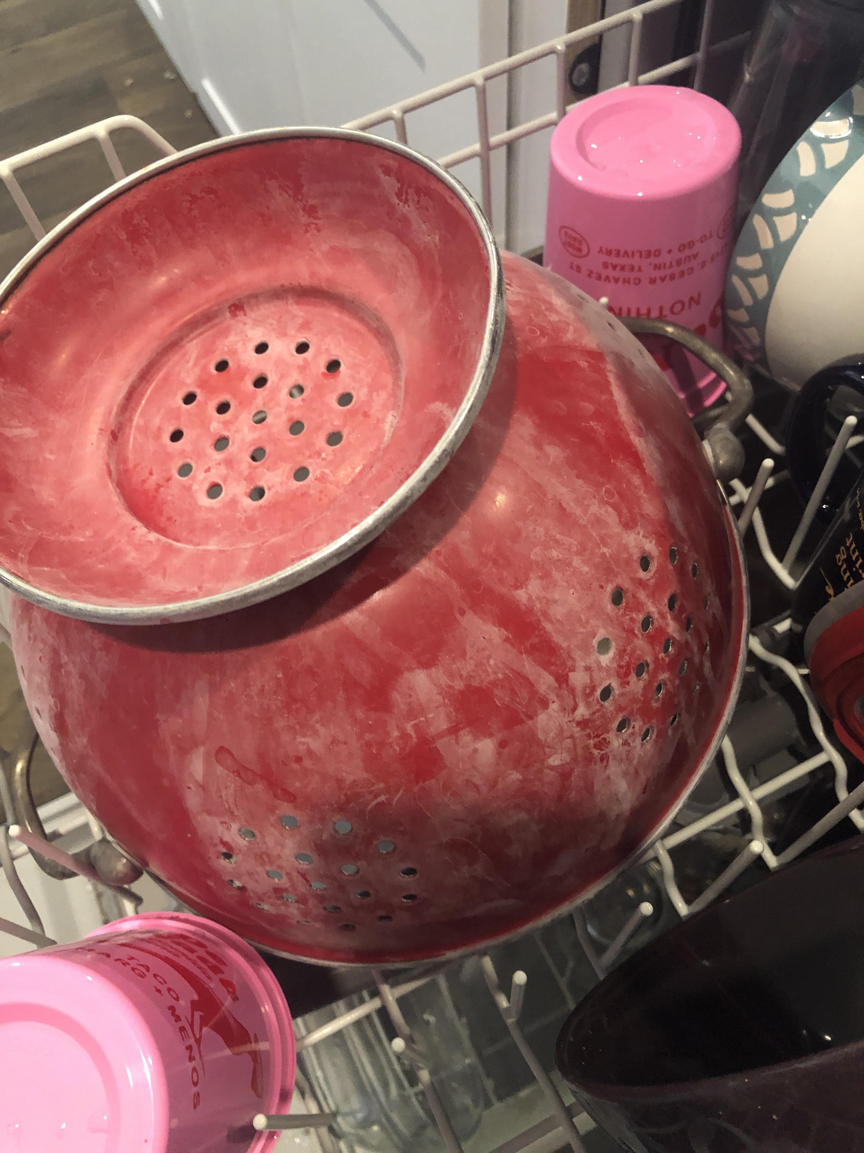 Dishes coming out looking chalky. Tried a rinse aid, and do have hard