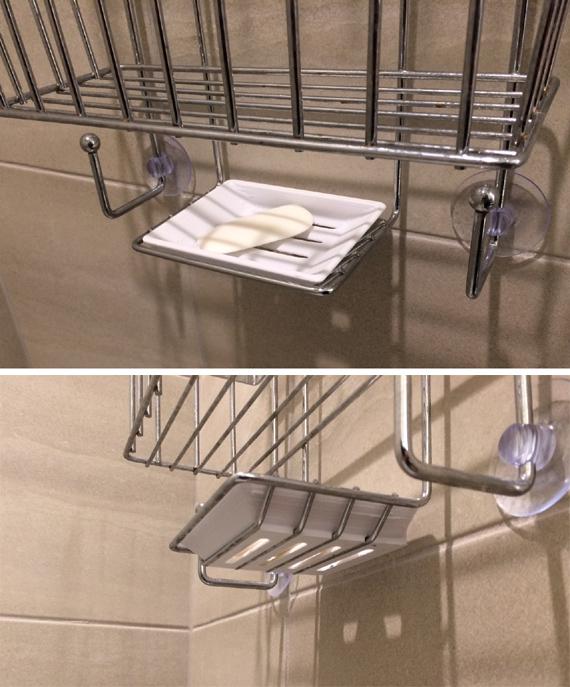 Shower soap holder. Got tired of the soap falling through the bars. r/functionalprint