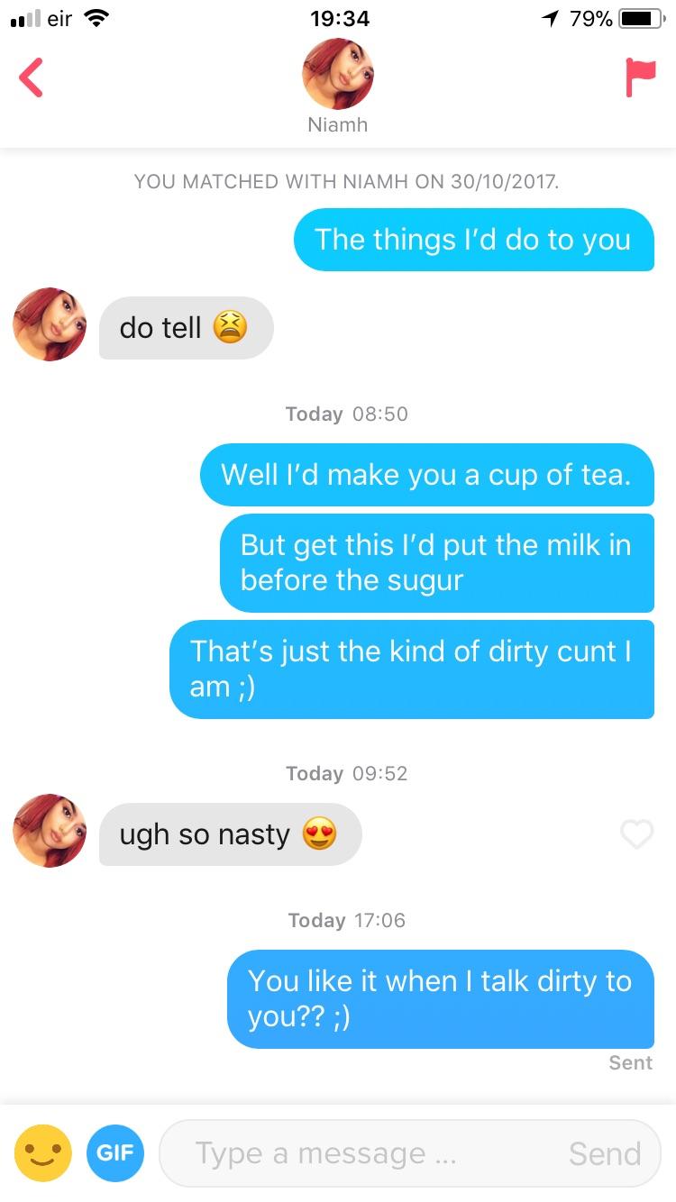 Dirty talk at its best r/Tinder