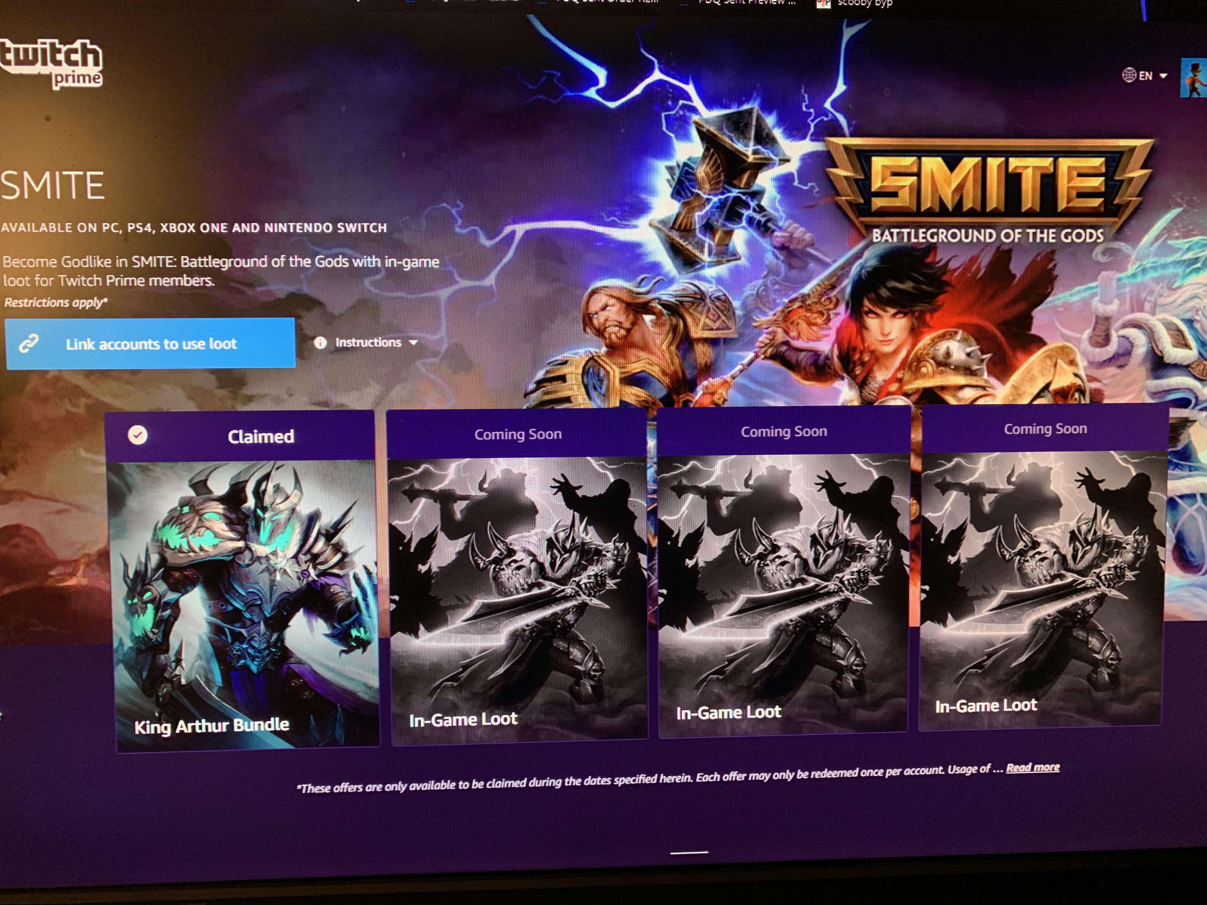 Twitch Prime loot is up and looks like 3 more skins are coming (Feb 26