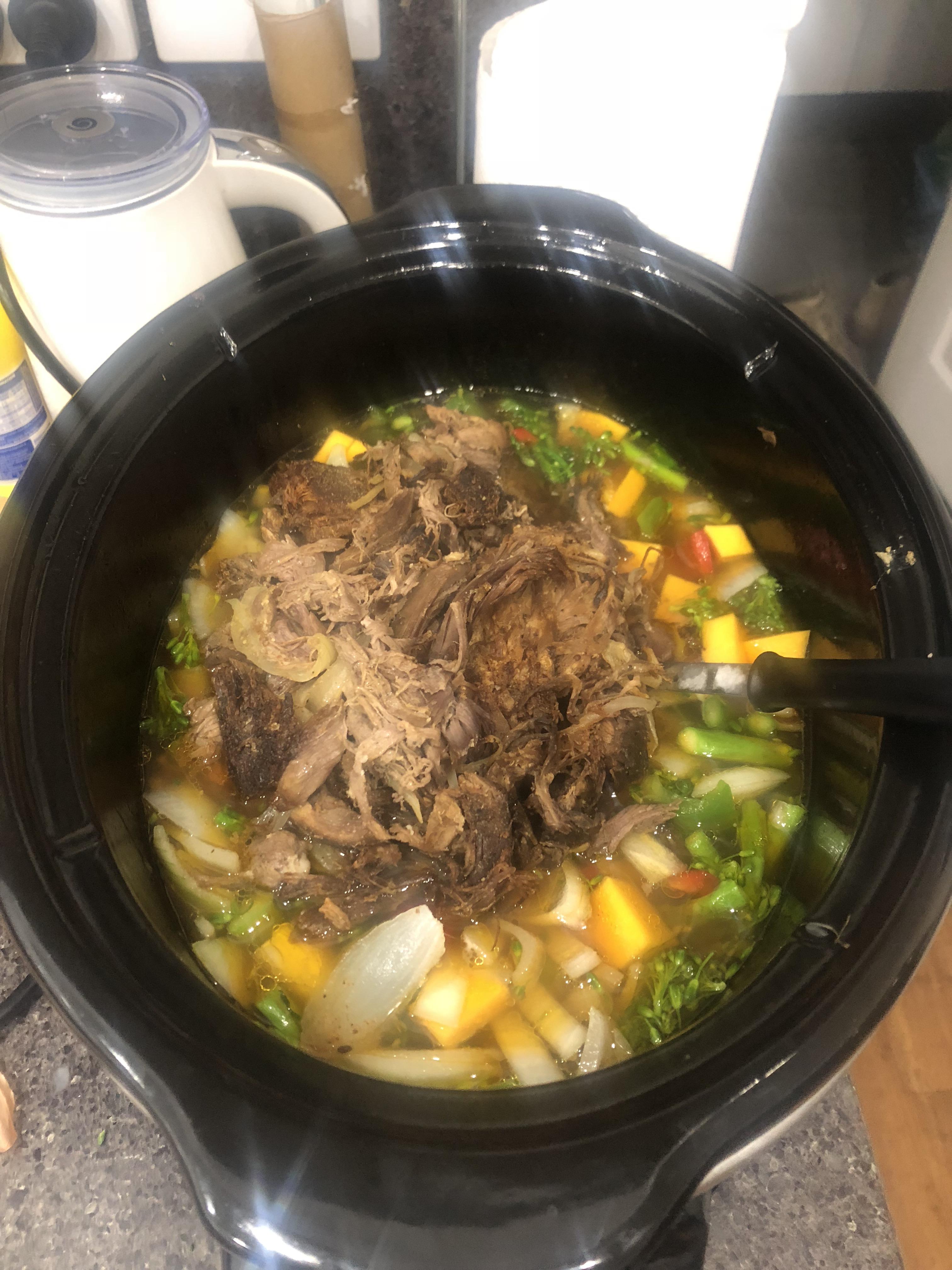From slow cooked lamb bone broth lamb stew. r/Keto_Food