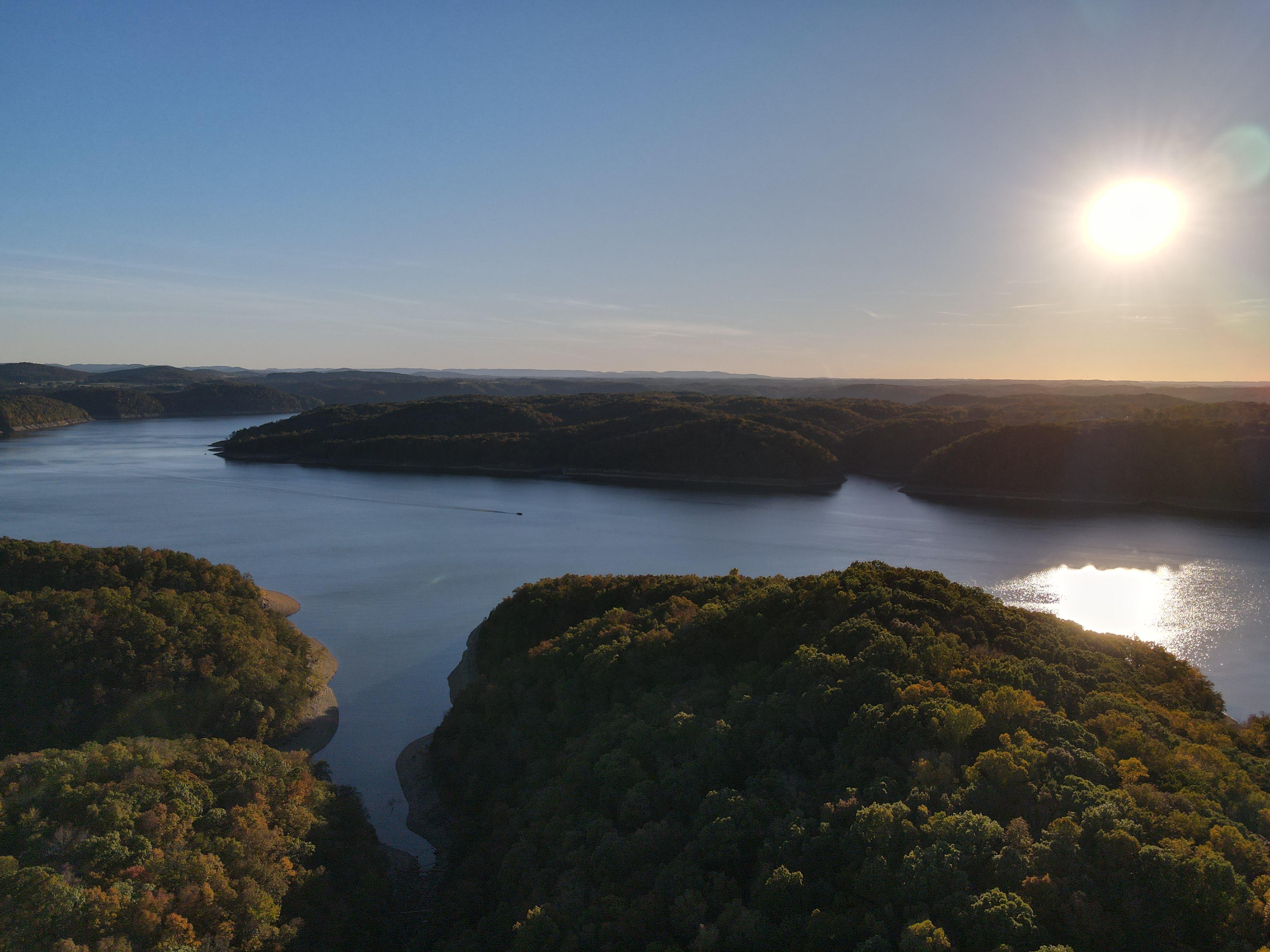 Drone pic from my uncles camp on Lake Cumberland. SomersetPulaski Co