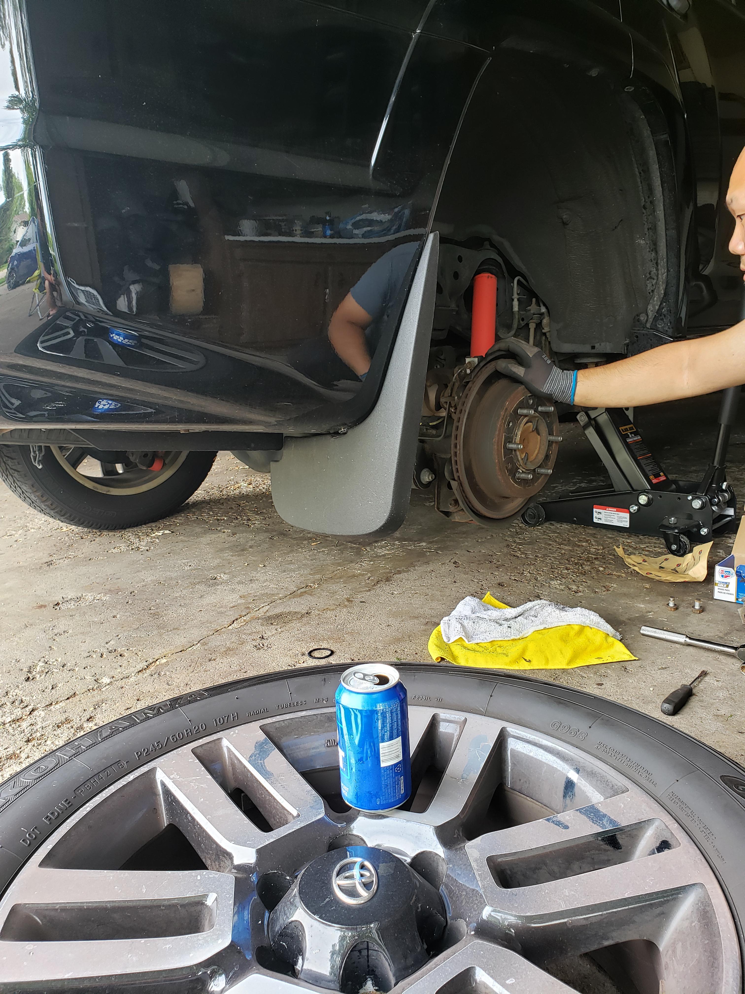 Shout out to my bro. Changed all 4 brakes and rotors. Saved 400 in labor. r/4Runner