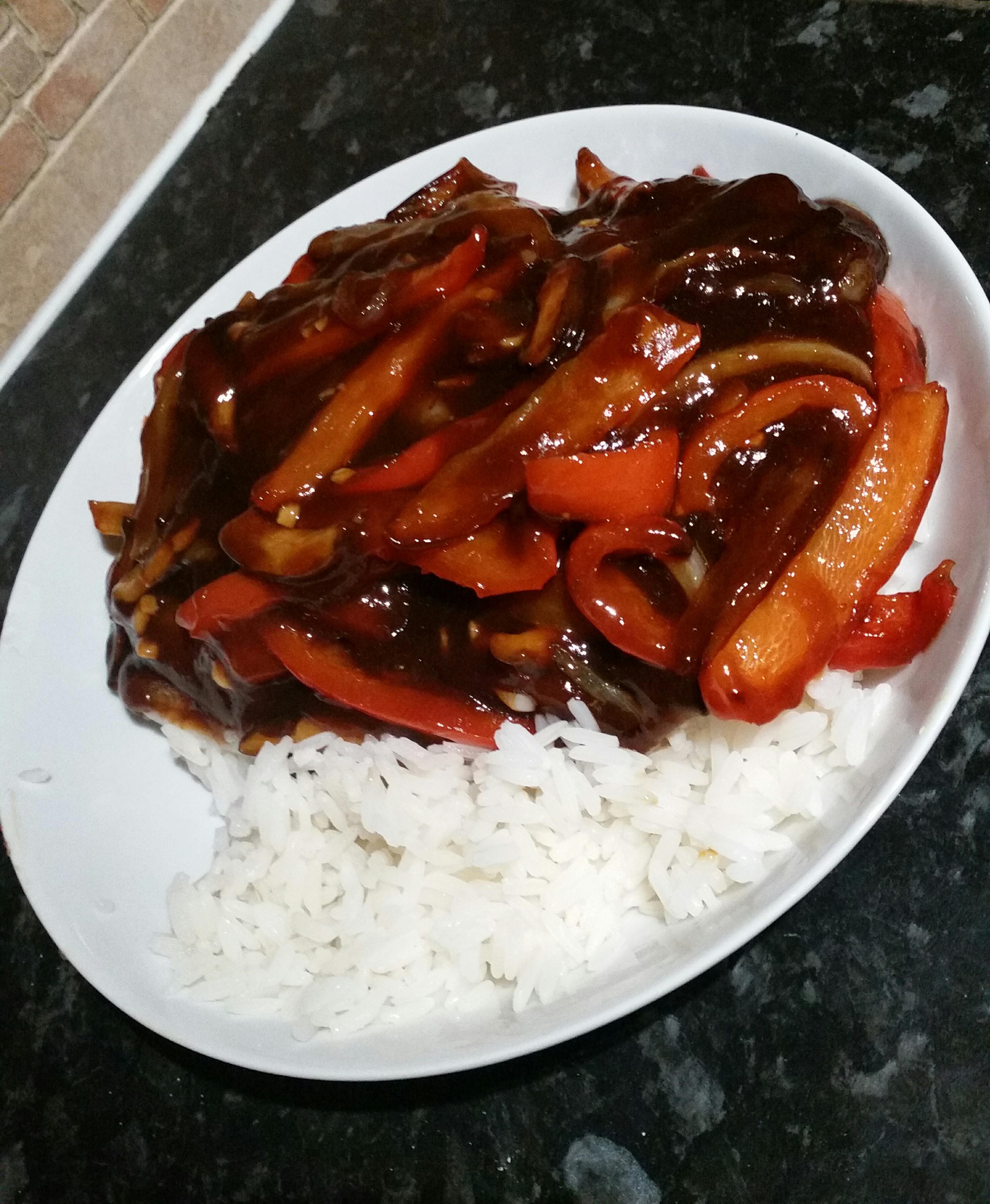 Jet's bell peppers and beef (Minus the steak) r/cowboybebop