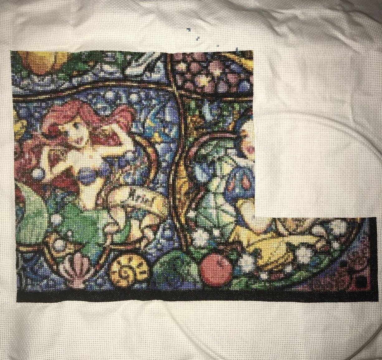 [WIP] Stained Glass Disney Princesses Update r/CrossStitch