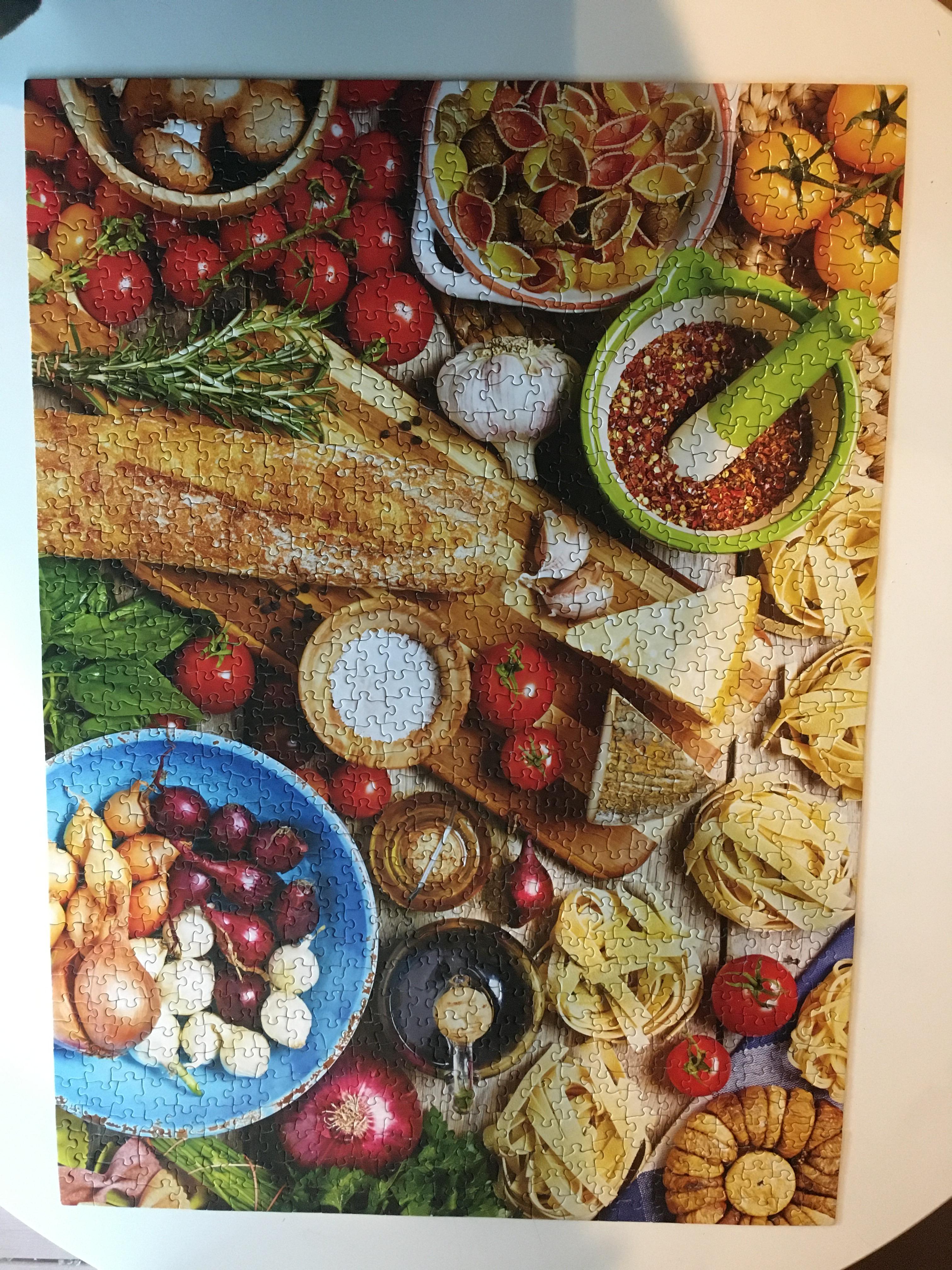 Pasta puzzle 1000 pieces goodwill find 99 cents! Live my goodwills r