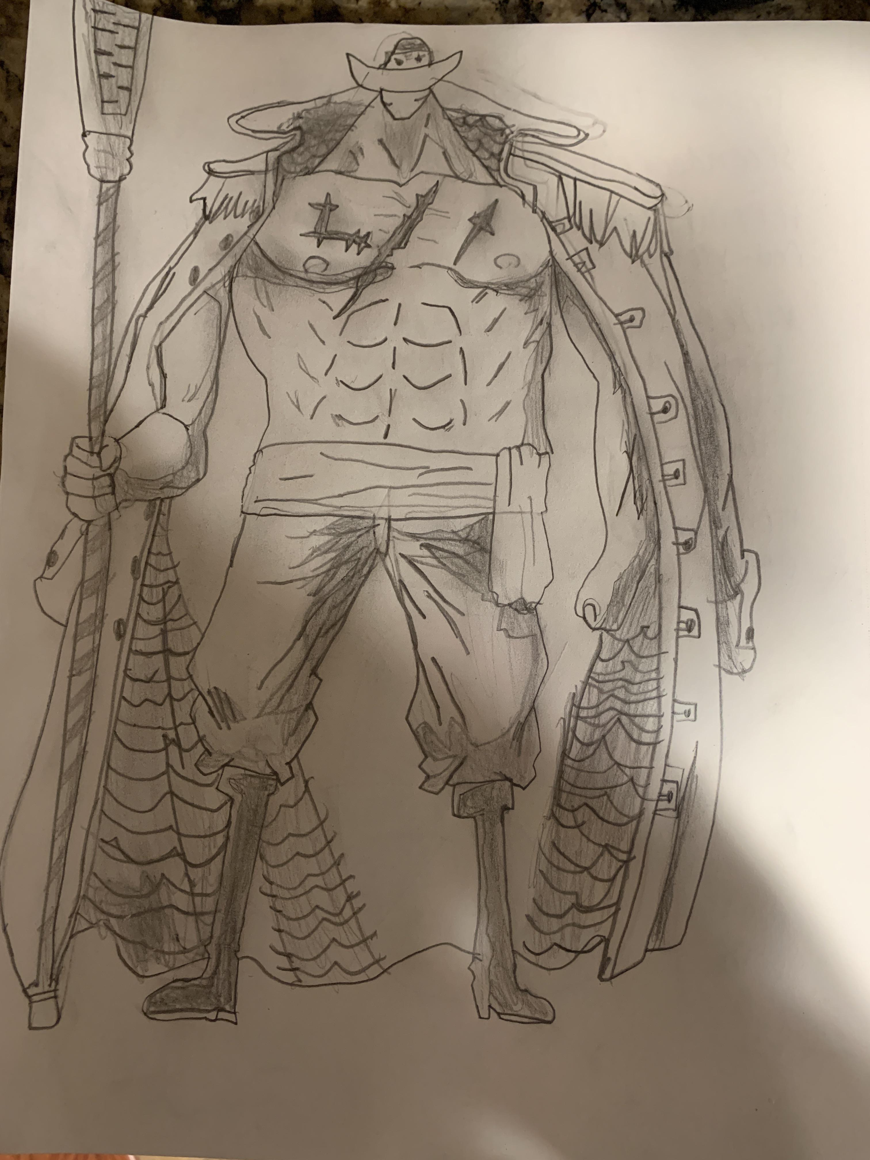 Decided to draw whitebeard for my art final r/OnePiece