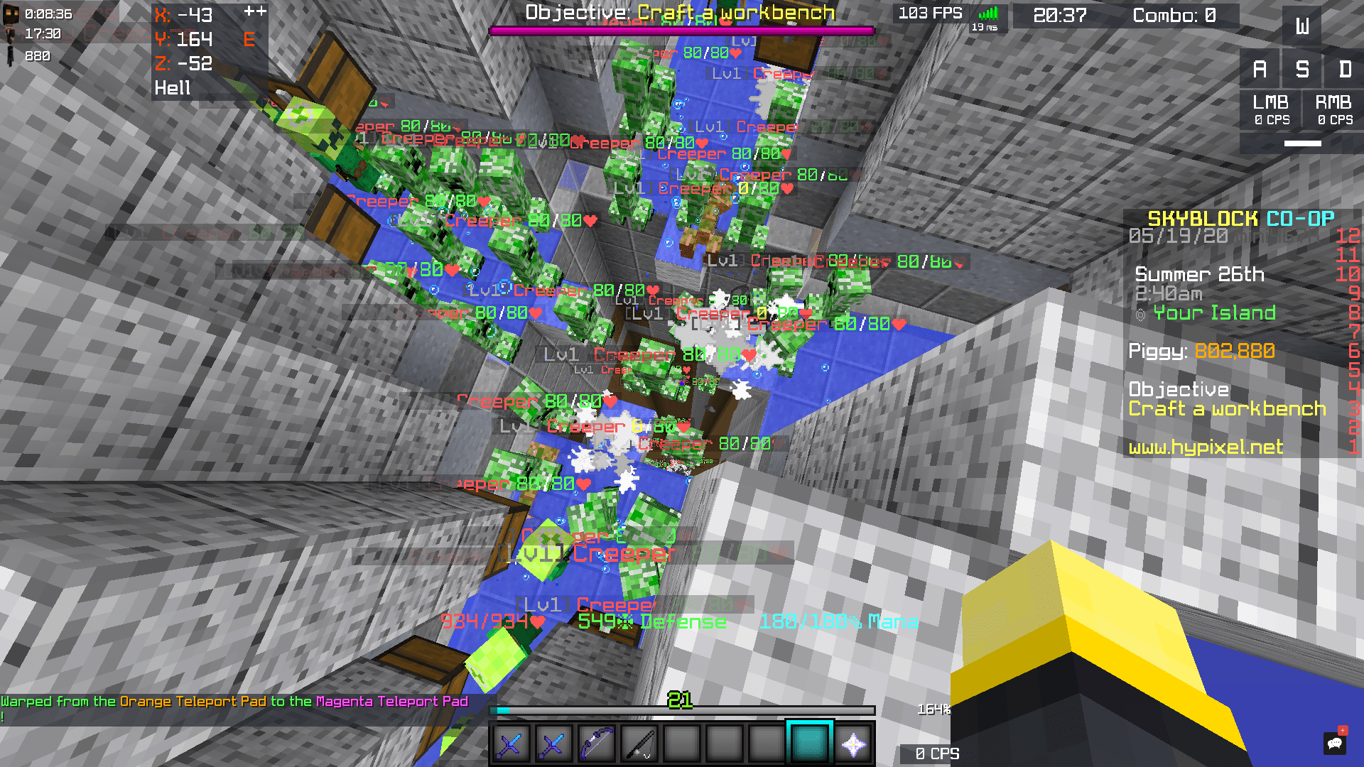 Creeper farm for stonks but too many creepers r/HypixelSkyblock