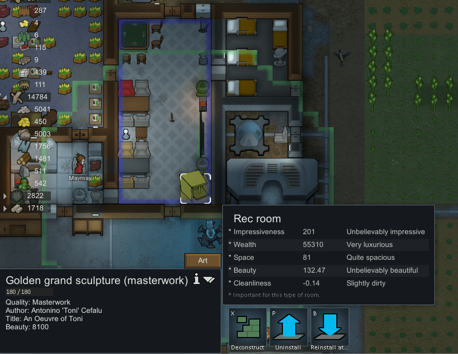 8100 Beauty grand gold sculpture (I've never had a rec room this good