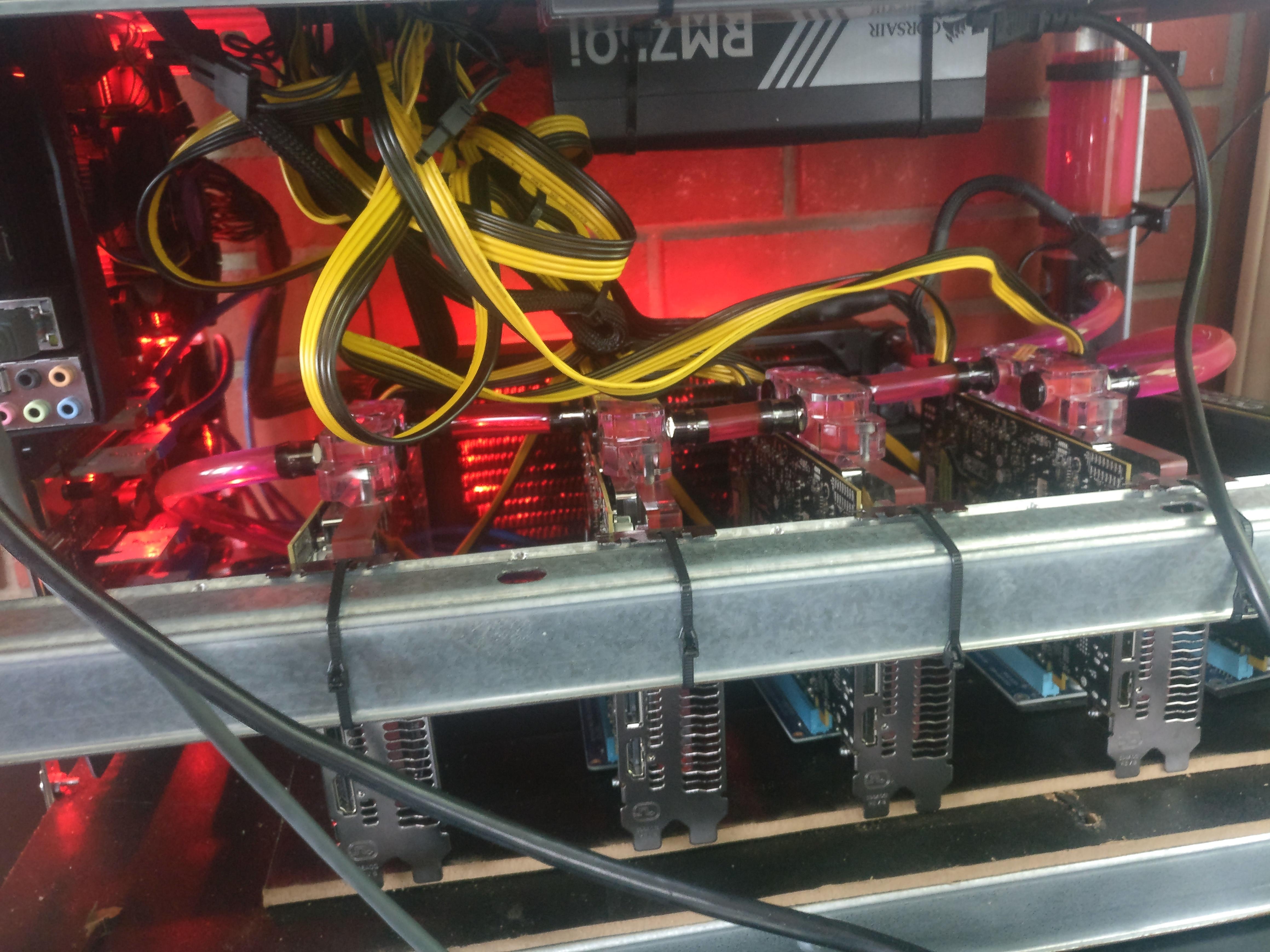 1st attempt at water cooling a mining rig (FAIL) r/watercooling