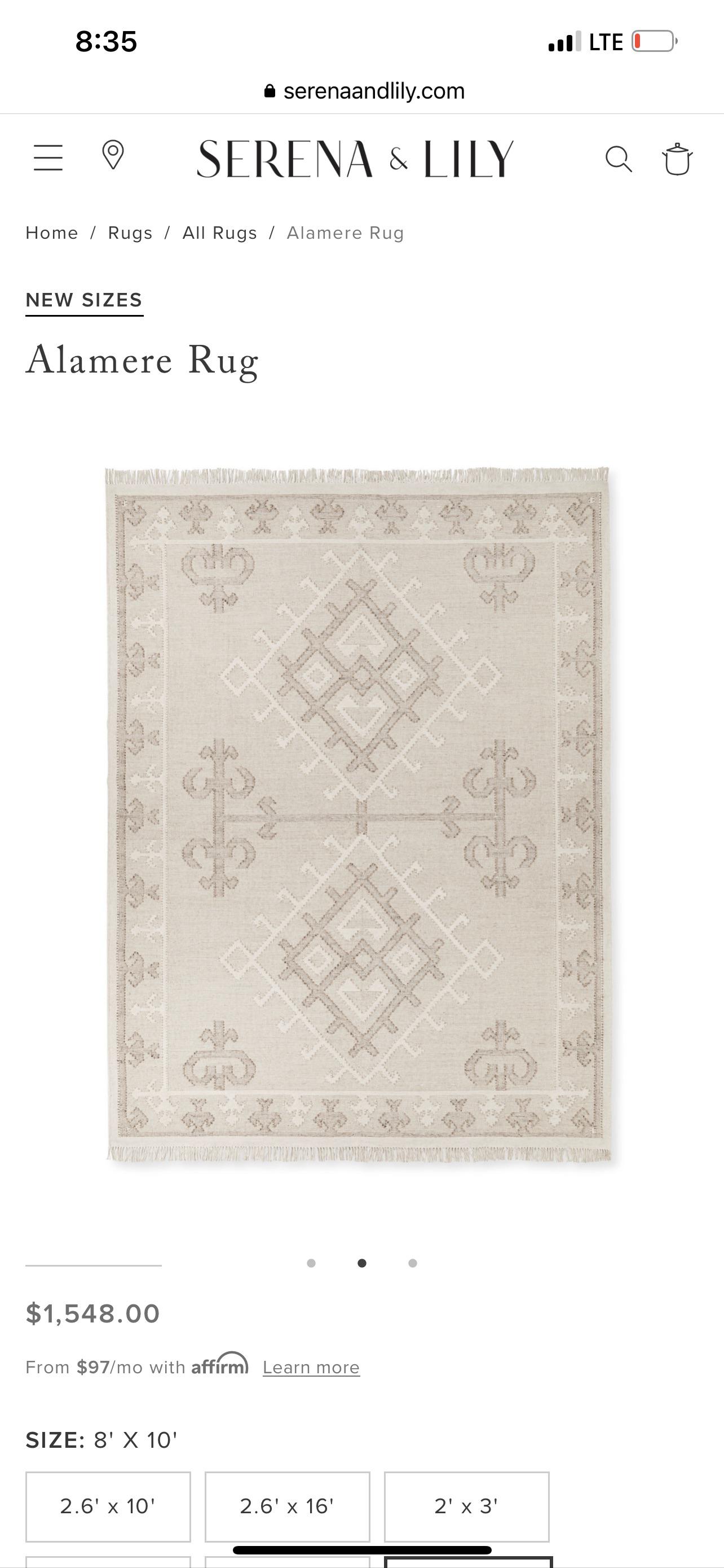Does anyone know of any dupes or similar rugs to the Serena and Lily