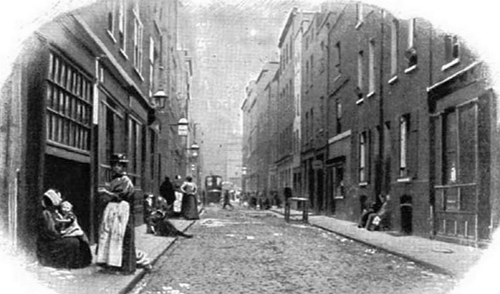 Dorset Street, London, the heart of the Ripper's hunting ground. r
