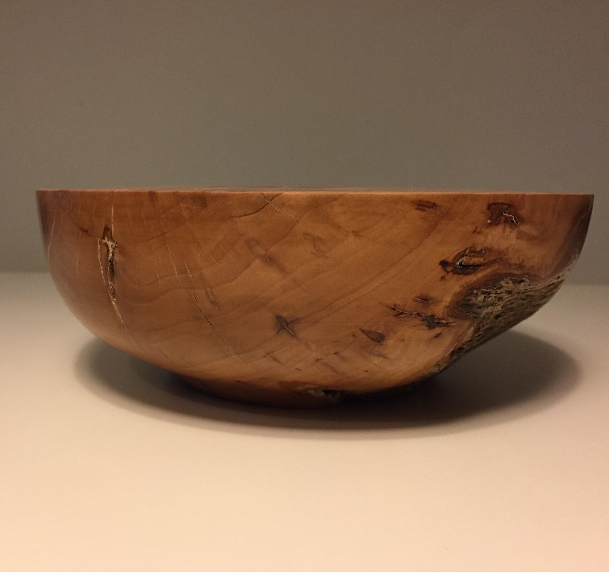 My first wood turning project! Apple tree wood. Really glad my dad has