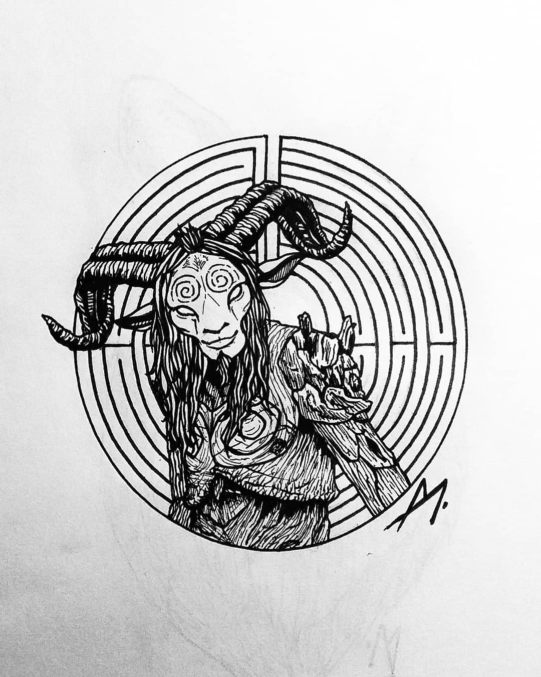 Pan's Labyrinth in my ink style r/drawing