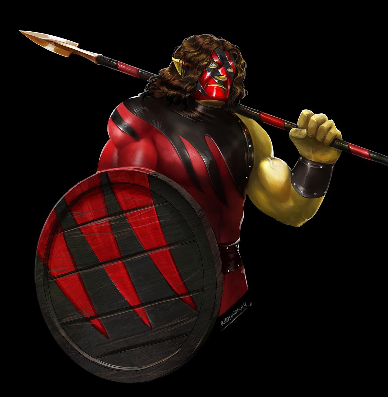 [Art] Halforc Kane DnD