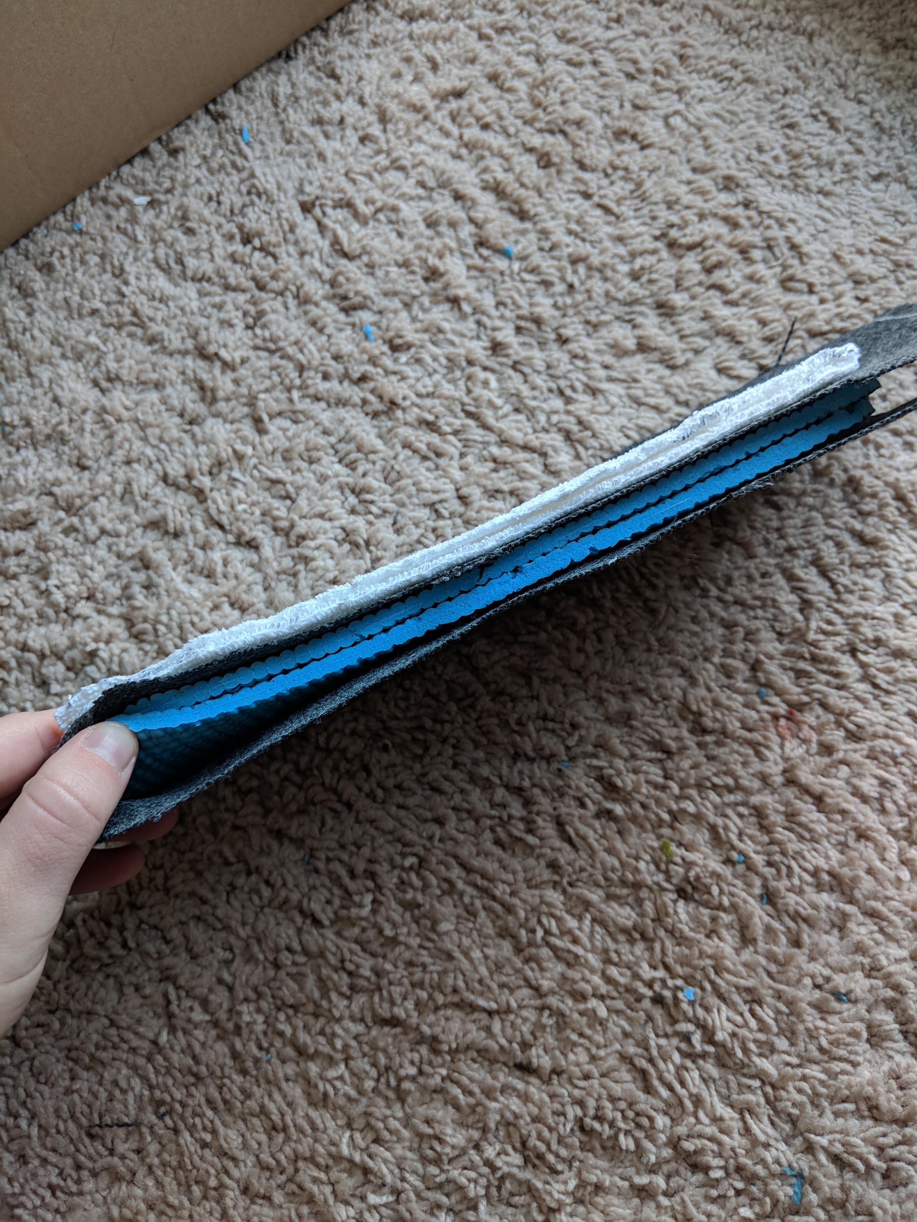 Slipper base made of yoga mat and dollar tree floor mat r/crochet