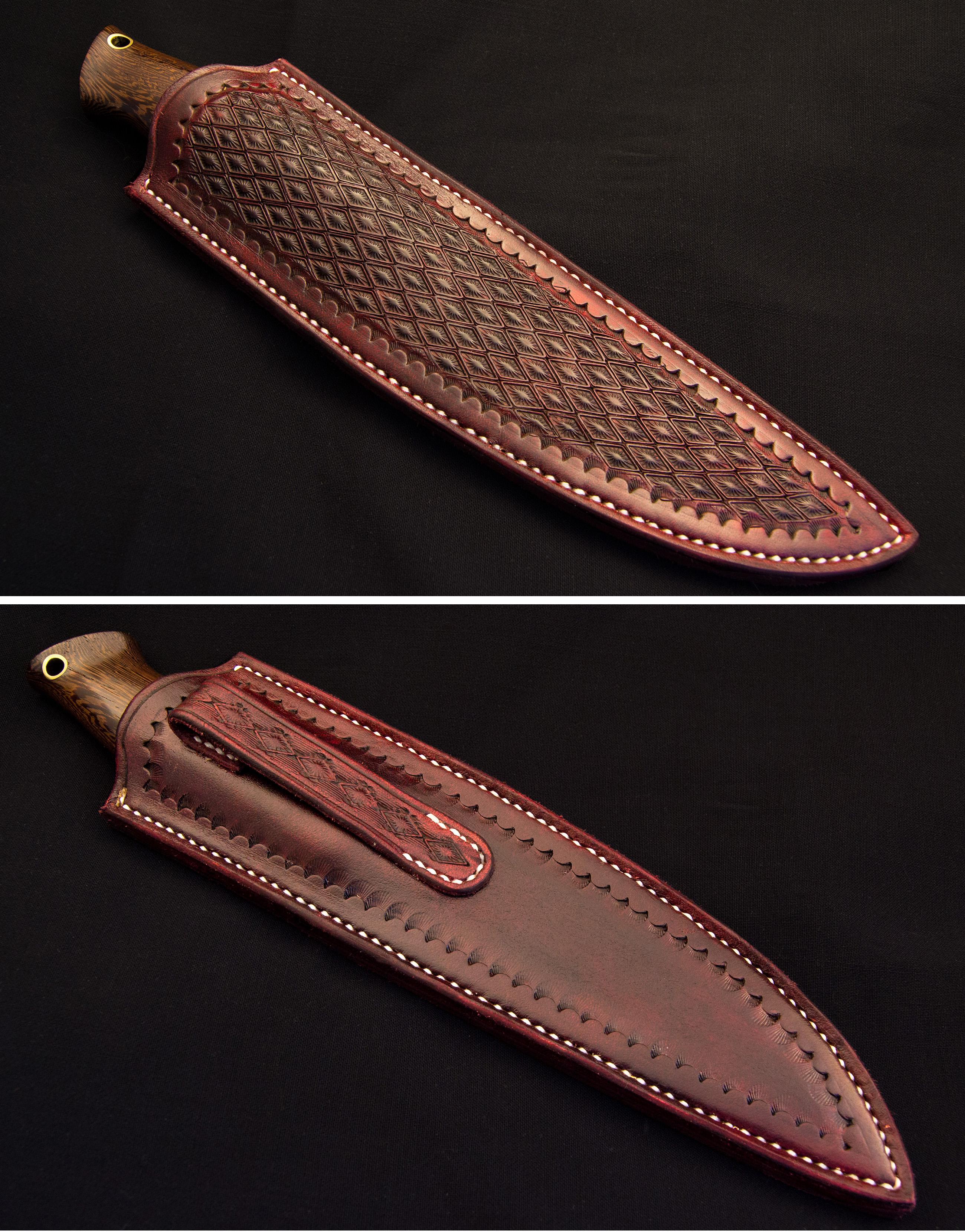 Sheath i made for my latest knife r/Leathercraft