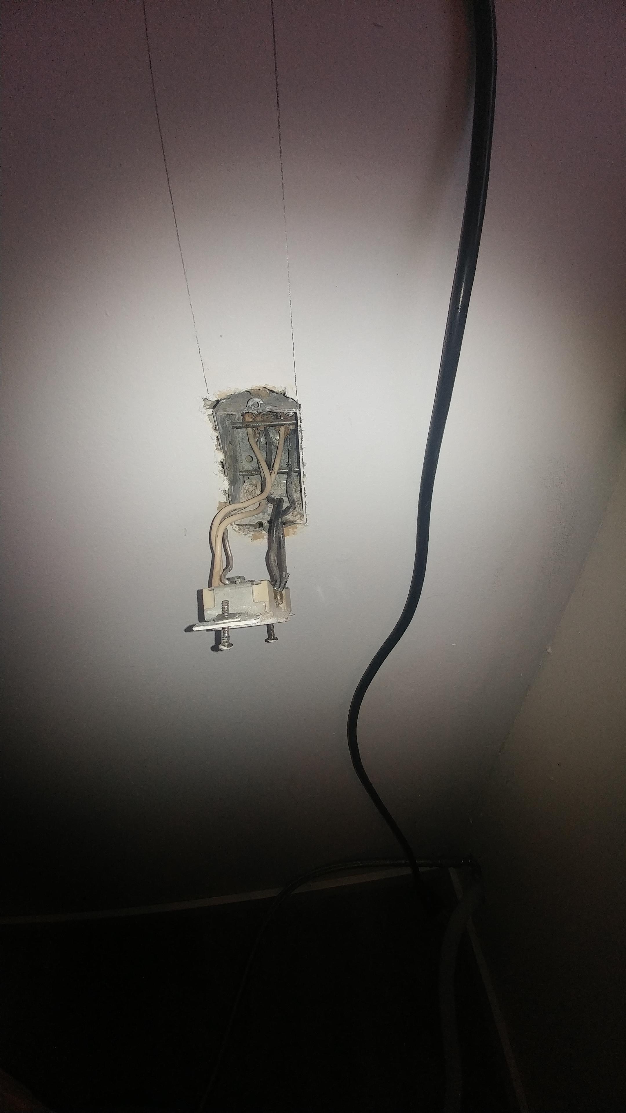 Unsure of setup, attempting to move this outlet down 6 inches or so for