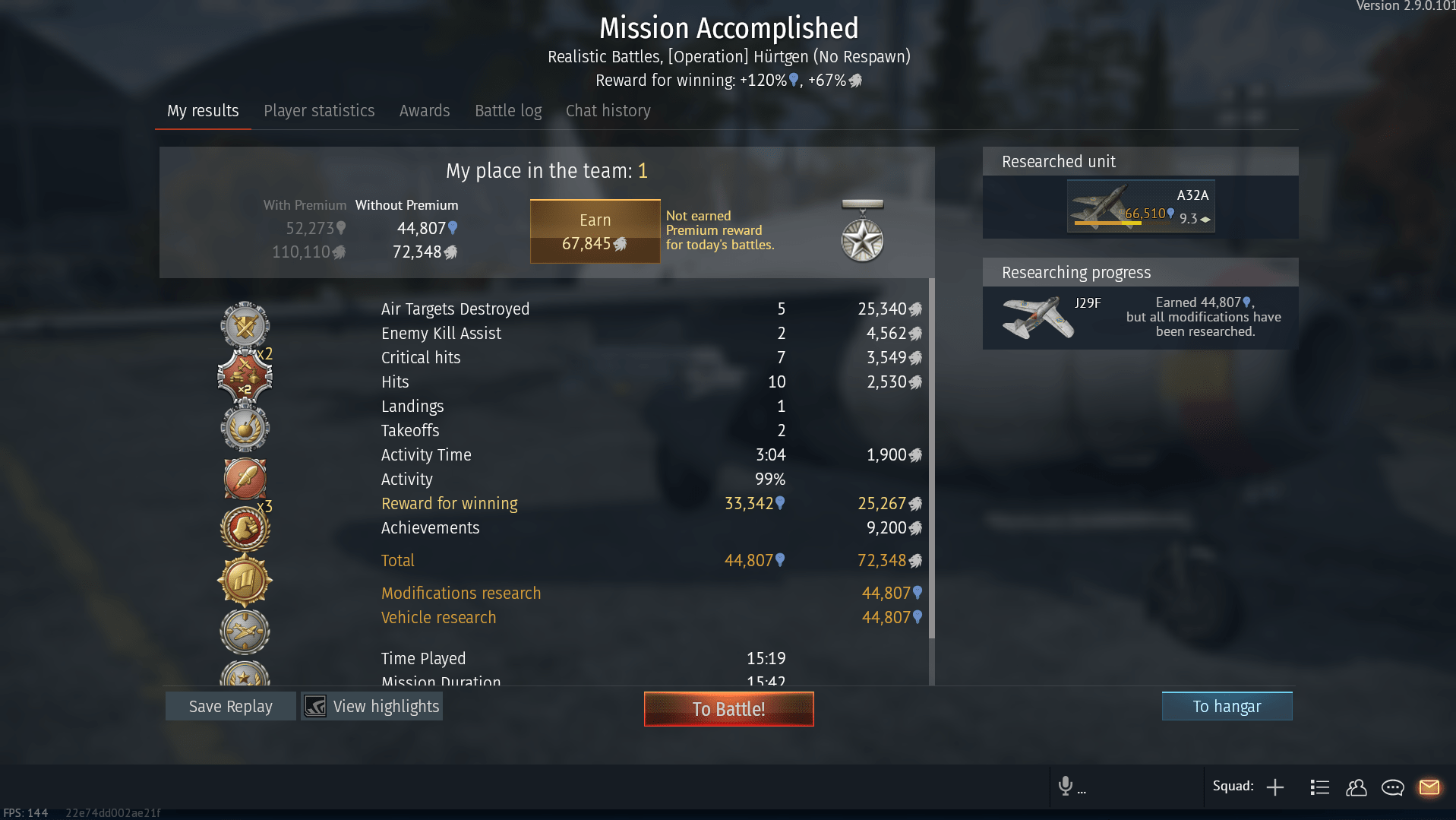 Best Air RB Game Yet r/Warthunder